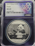 2017 China Silver Panda 30g NGC MS69