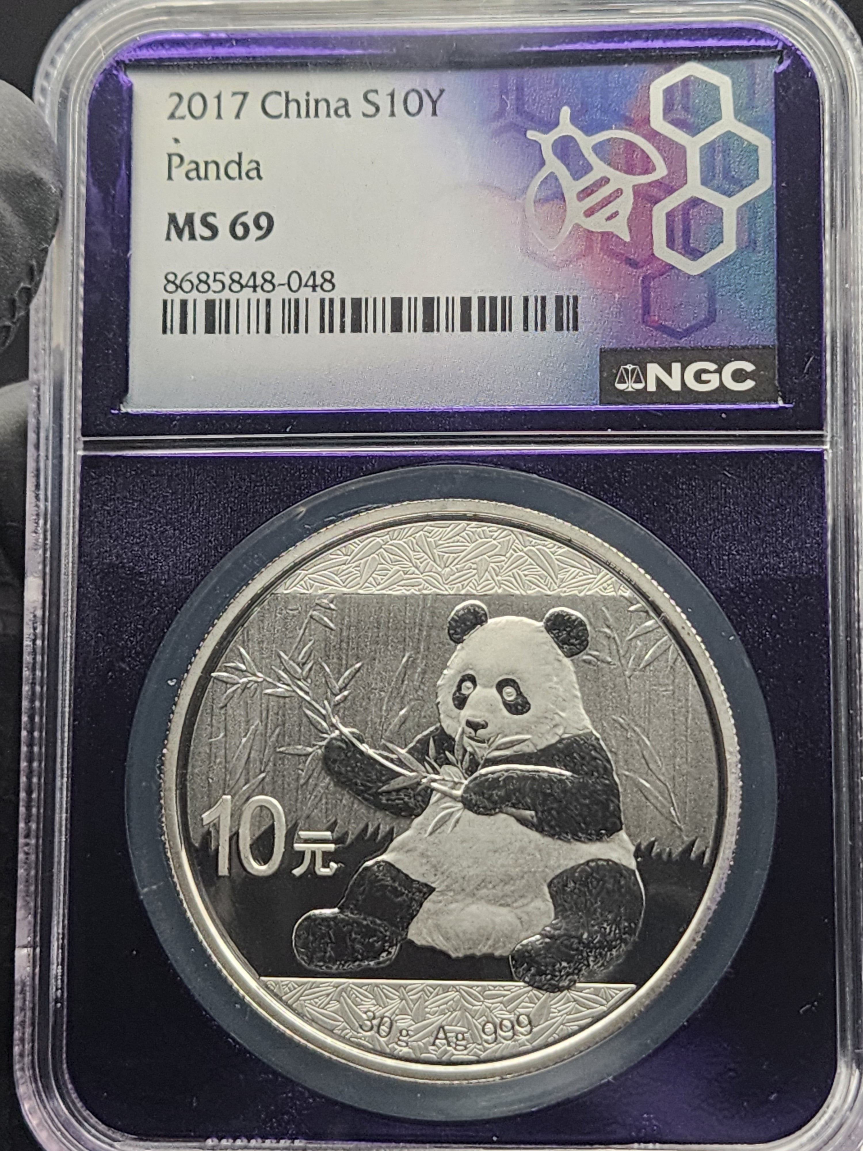 2017 China Silver Panda 30g NGC MS69