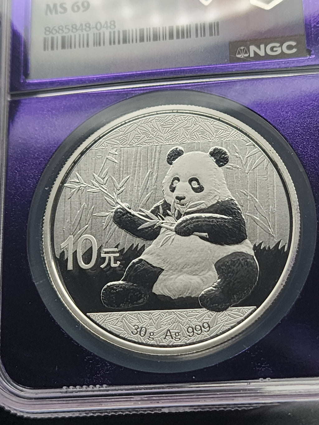 2017 China Silver Panda 30g NGC MS69