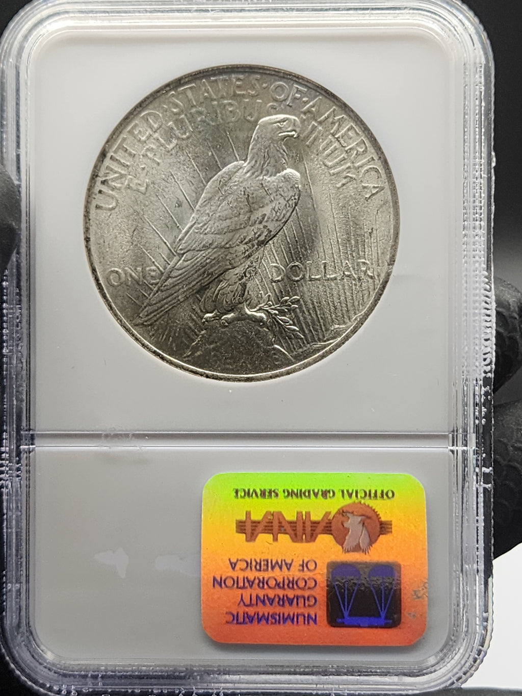 1923 Peace Dollar NGC MS65 Soapbox Holder