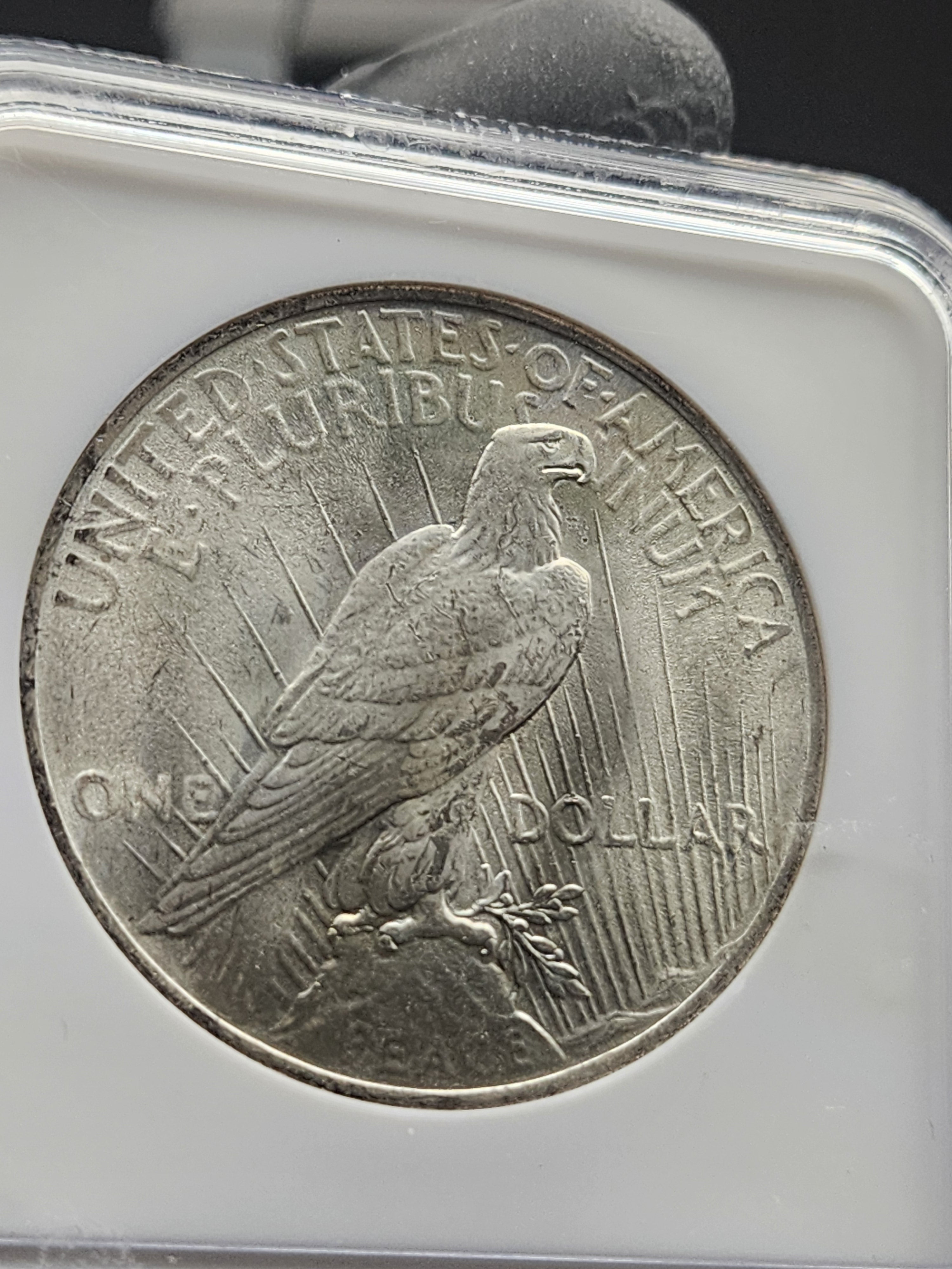 1923 Peace Dollar NGC MS65 Soapbox Holder