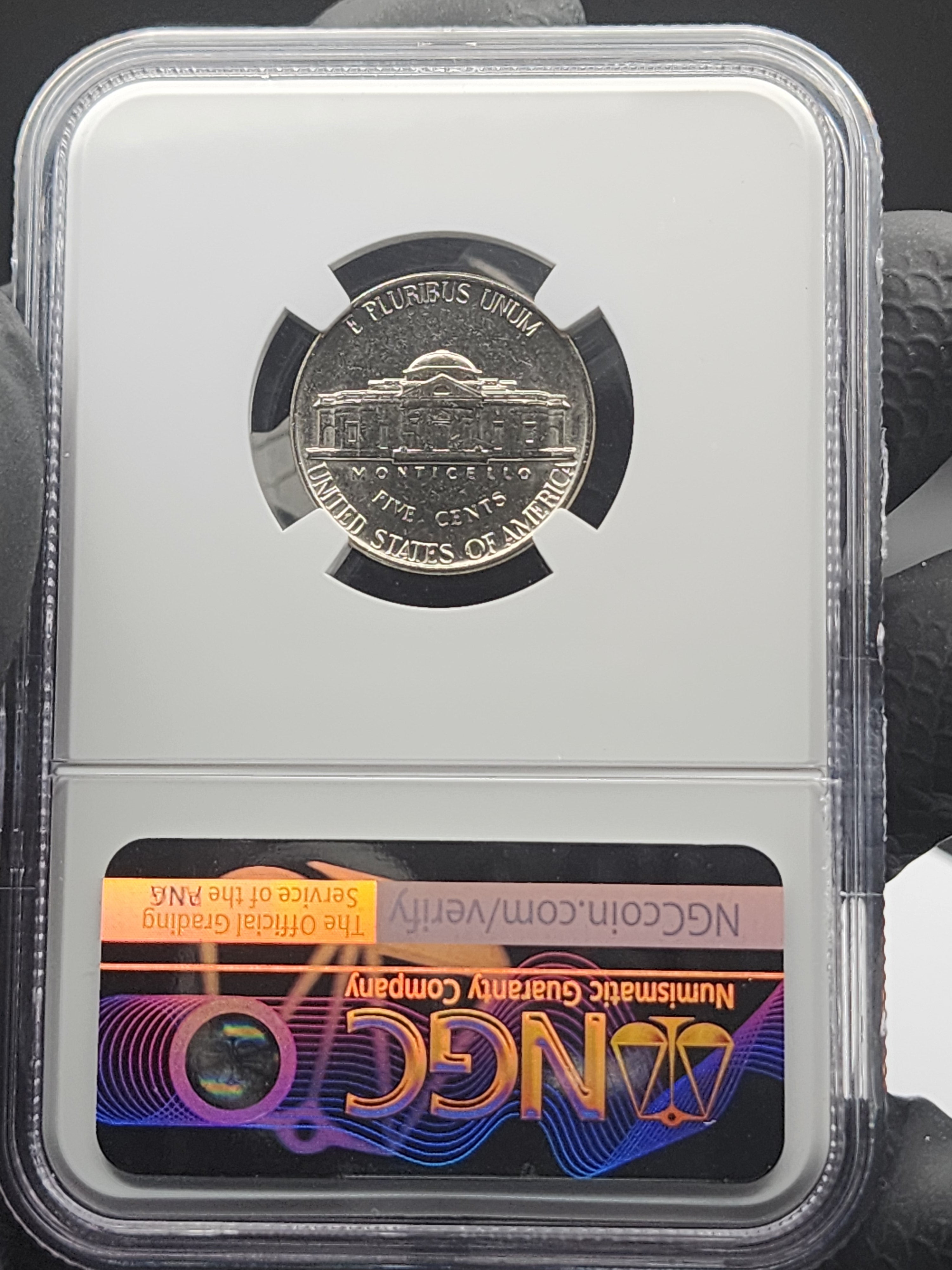 Jefferson Nickel NGC Brilliant Uncirculated "Don't Tread on Me"