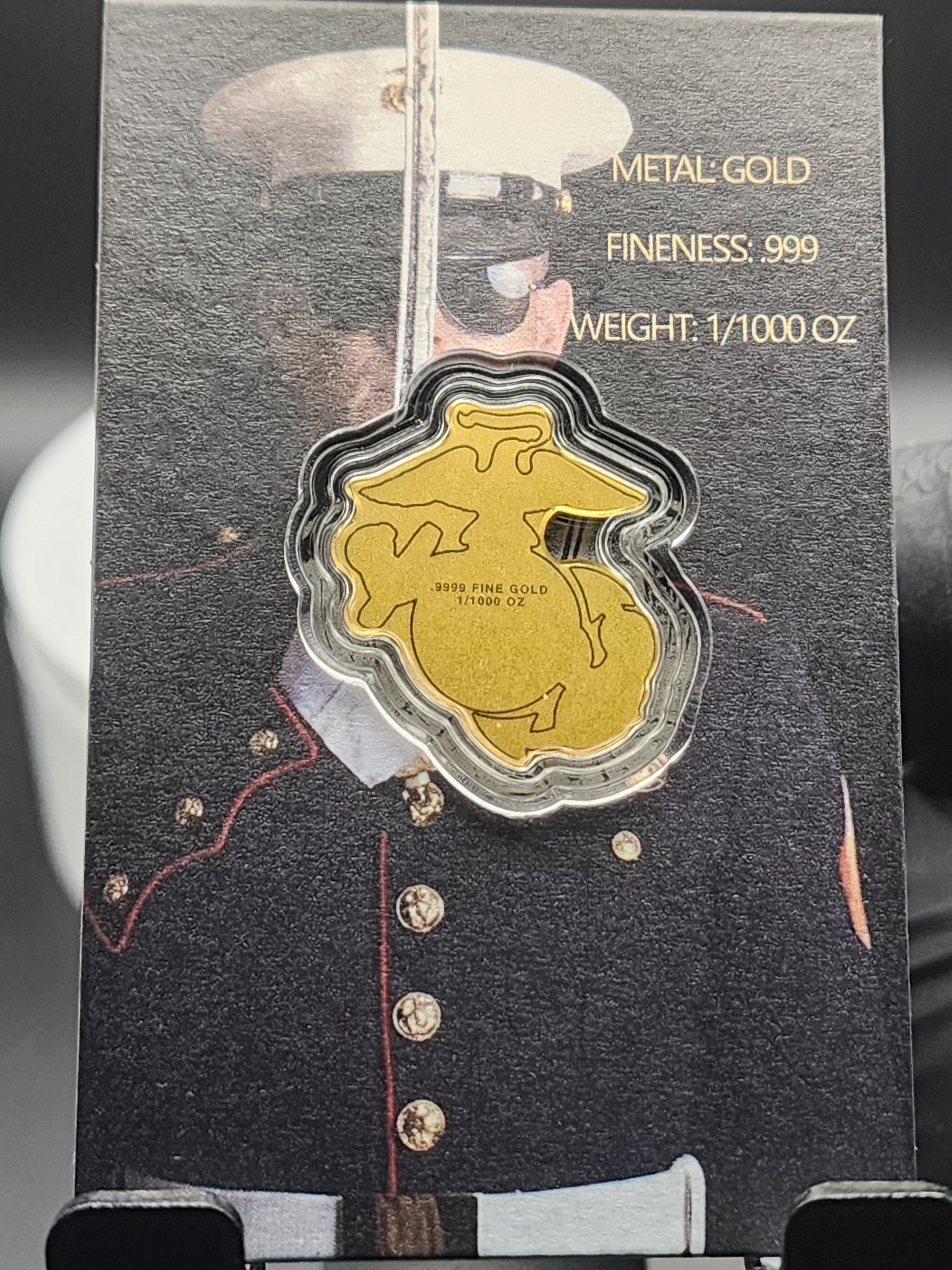 2026 U.S. Marines 1/1000 Shaped .9999 Fine Gold Medal