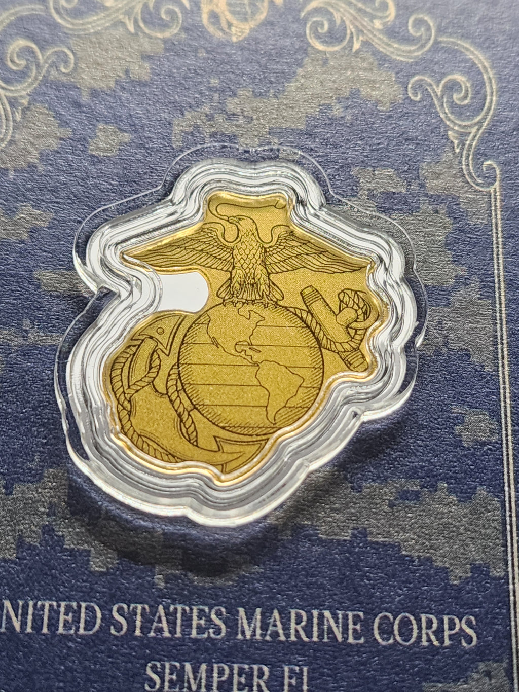 2026 U.S. Marines 1/1000 Shaped .9999 Fine Gold Medal