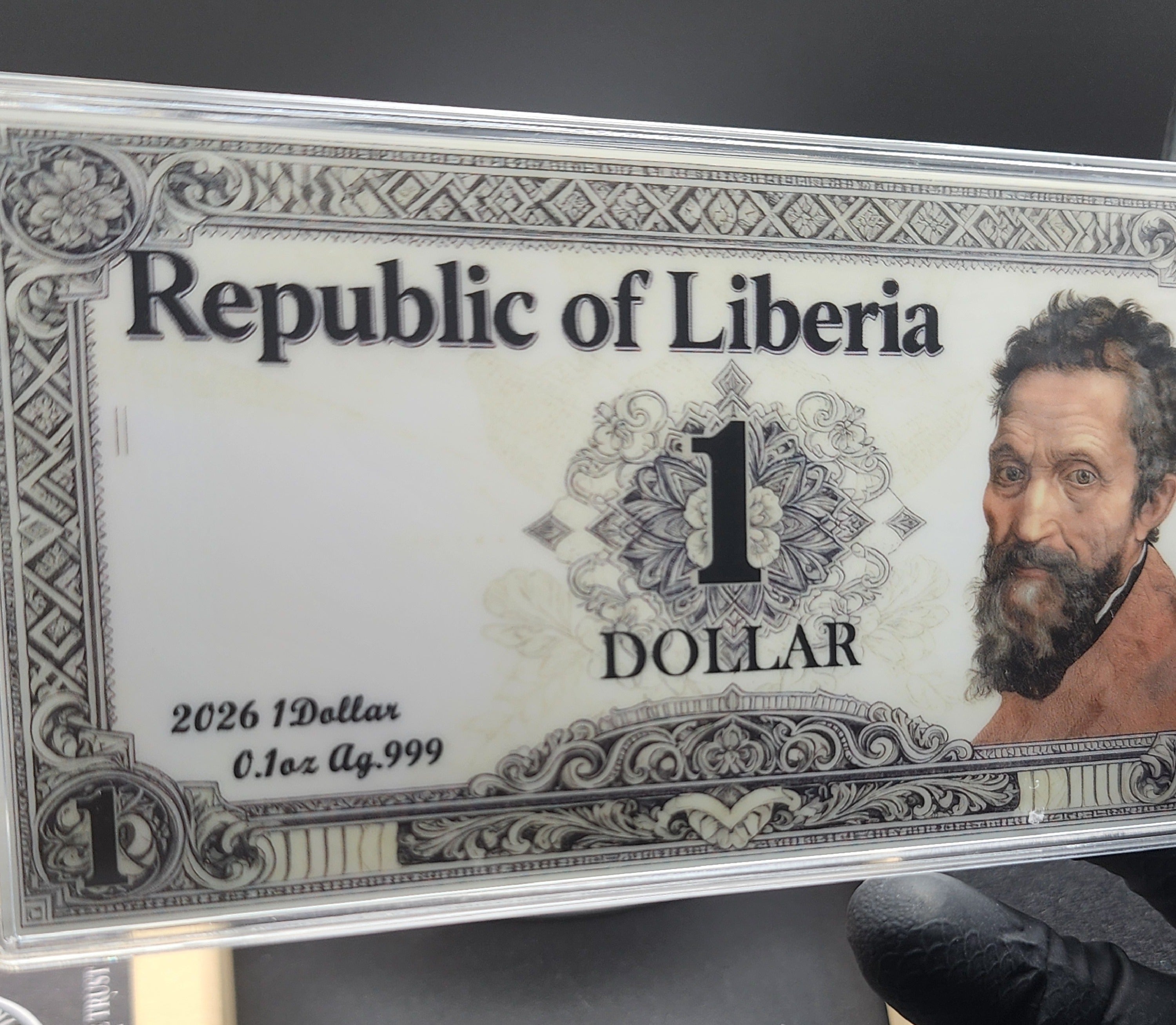 2026 Liberia Creation of Adam 1/10oz Silver Note