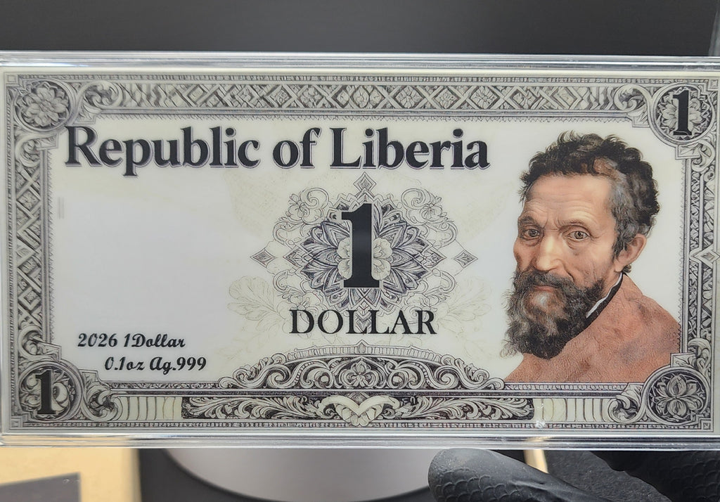 2026 Liberia Creation of Adam 1/10oz Silver Note