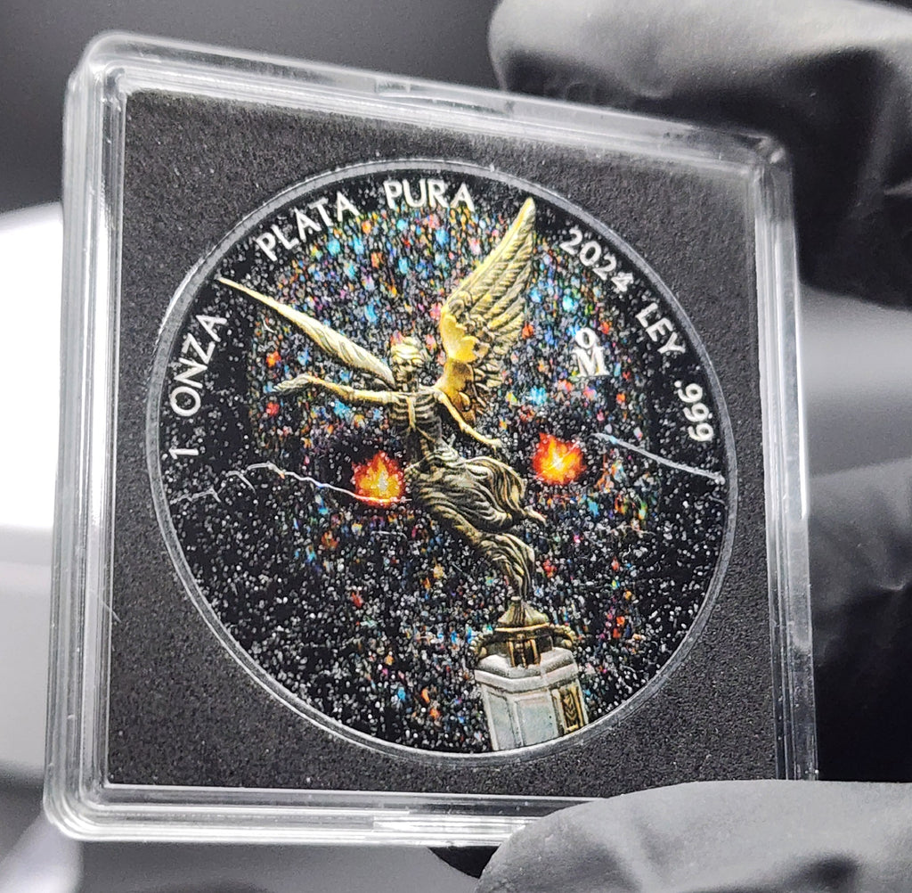 2024 Mexico Libertad Diamond Skull Edition 1oz Silver Coin (500 Minted)