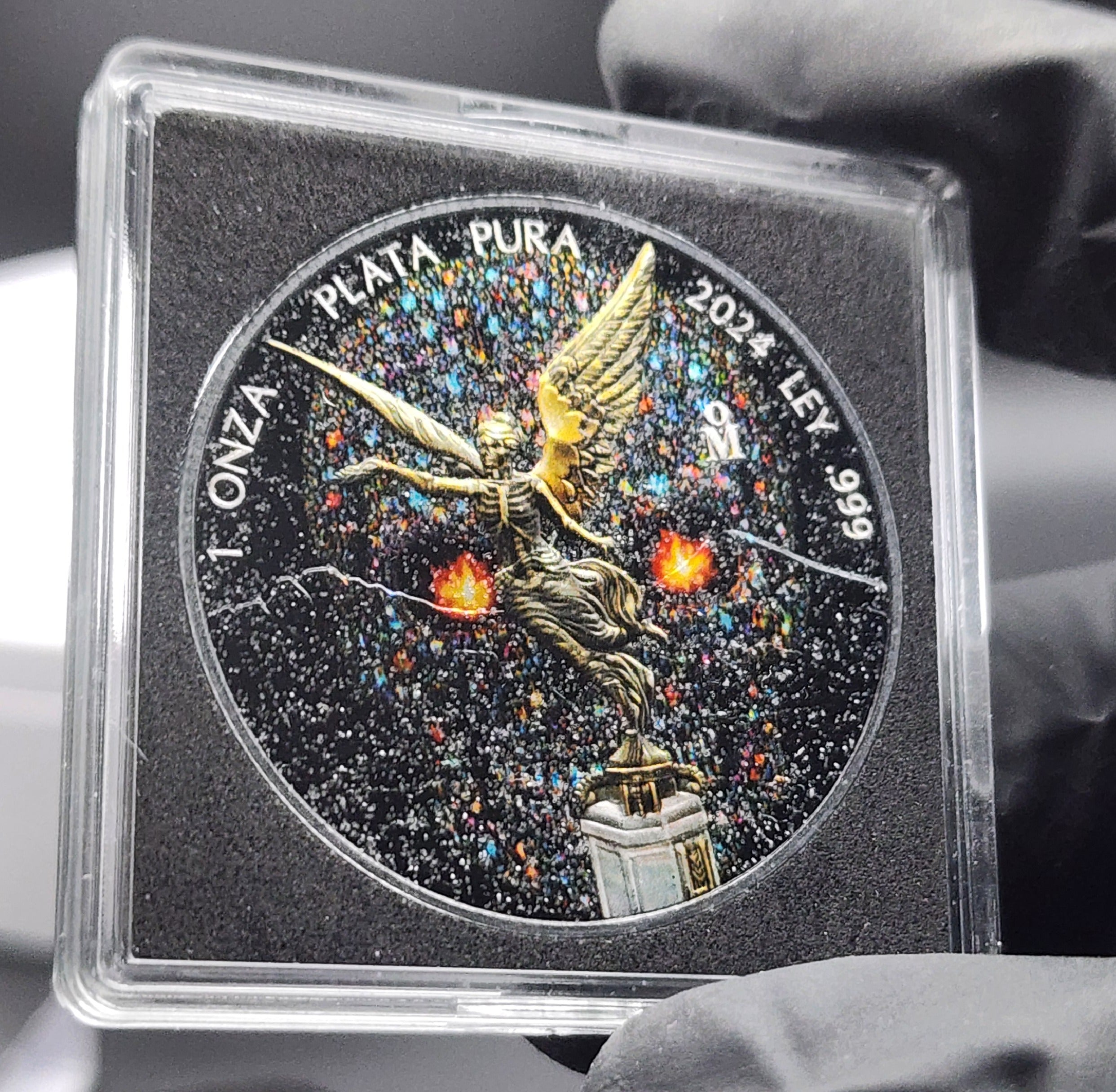 2024 Mexico Libertad Diamond Skull Edition 1oz Silver Coin (500 Minted)