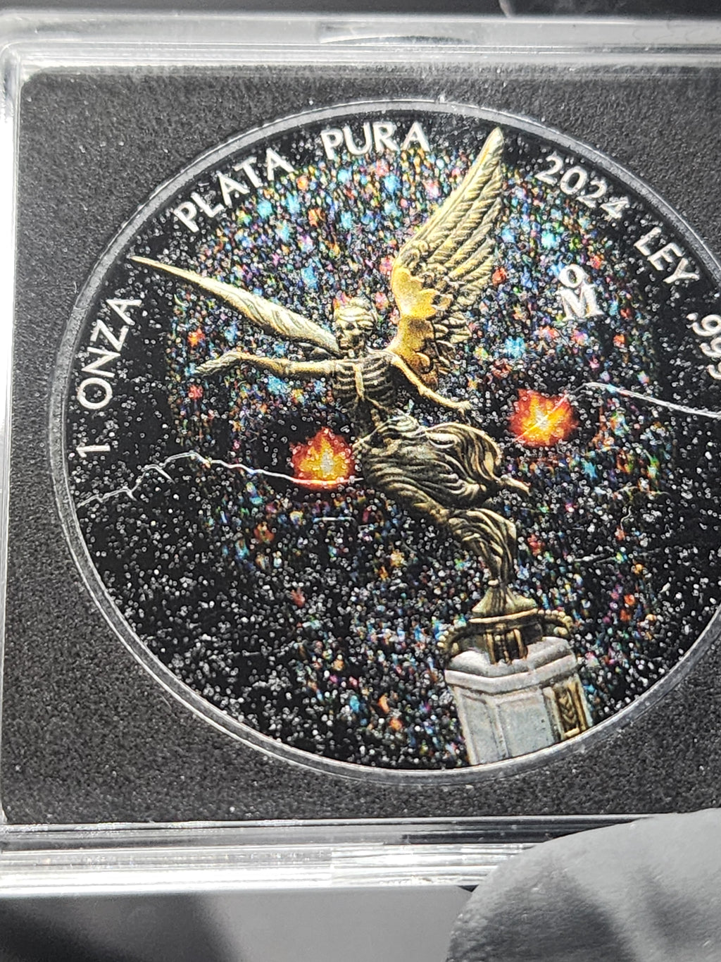 2024 Mexico Libertad Diamond Skull Edition 1oz Silver Coin (500 Minted)