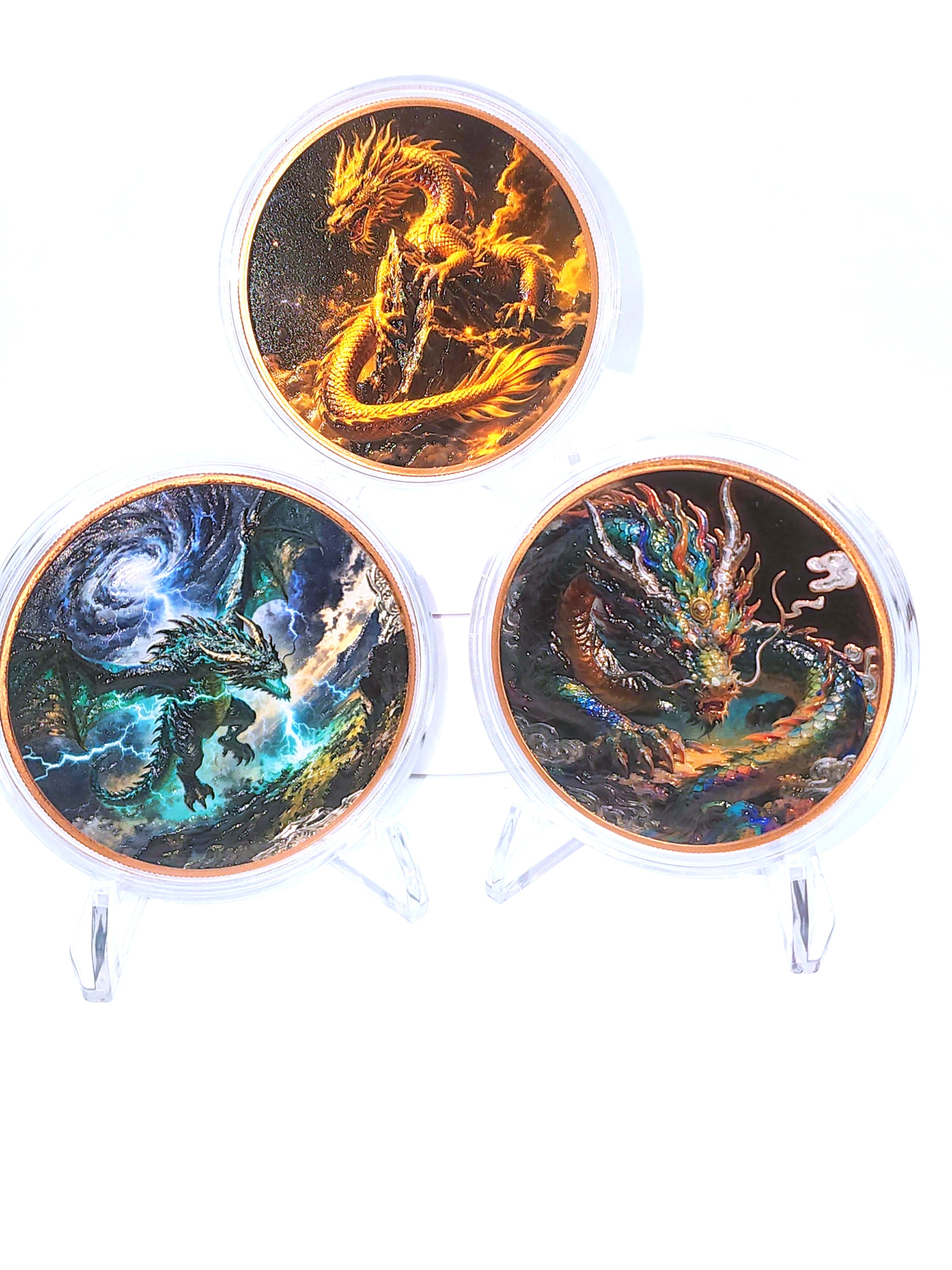 Eye of the Dragon: Triple Colorized Copper Round Collection