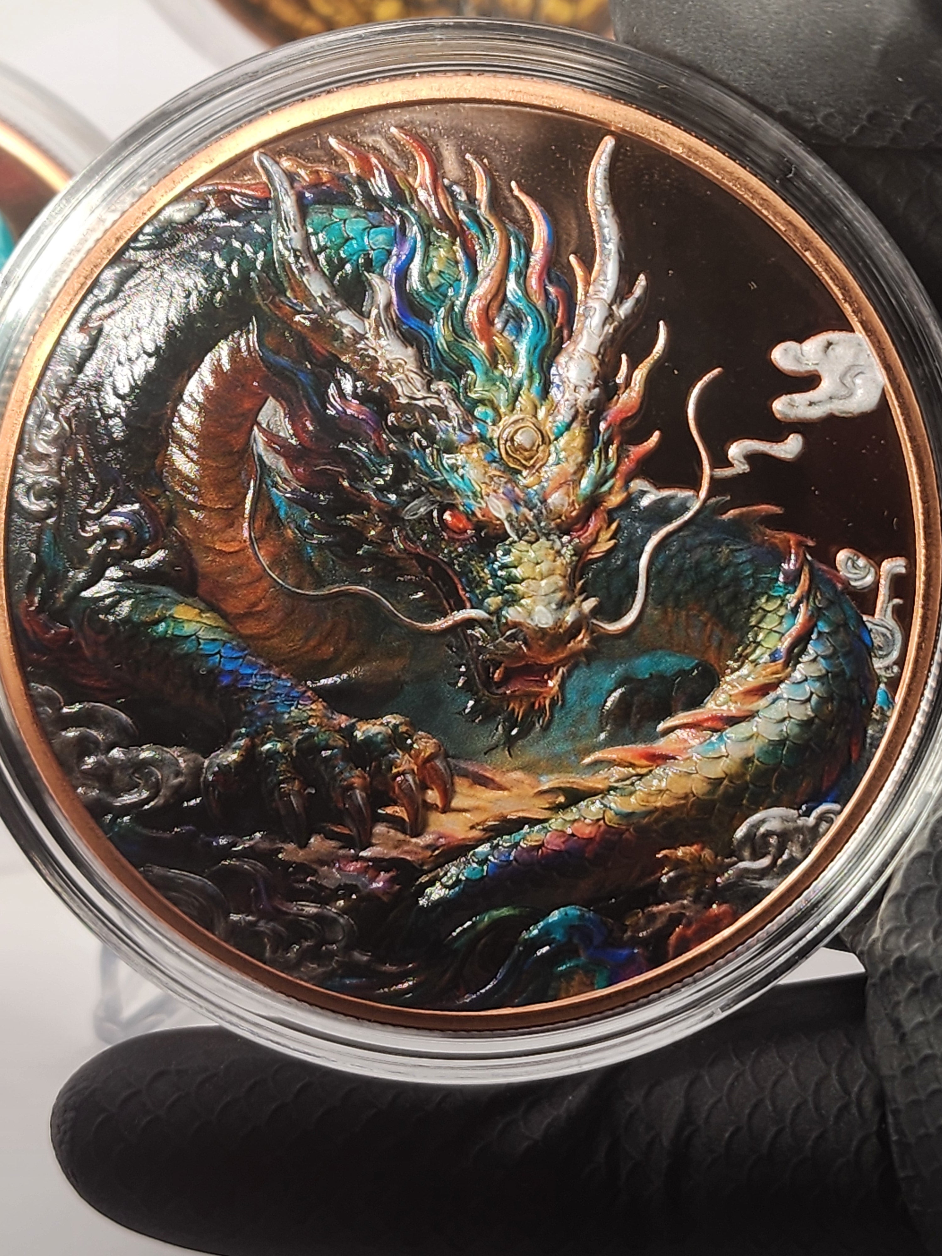 Eye of the Dragon: Triple Colorized Copper Round Collection