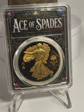 2026 Silver Eagle Ace of Spades Gilded Liberty .999 Silver Coin SN 98 (Mintage 100)