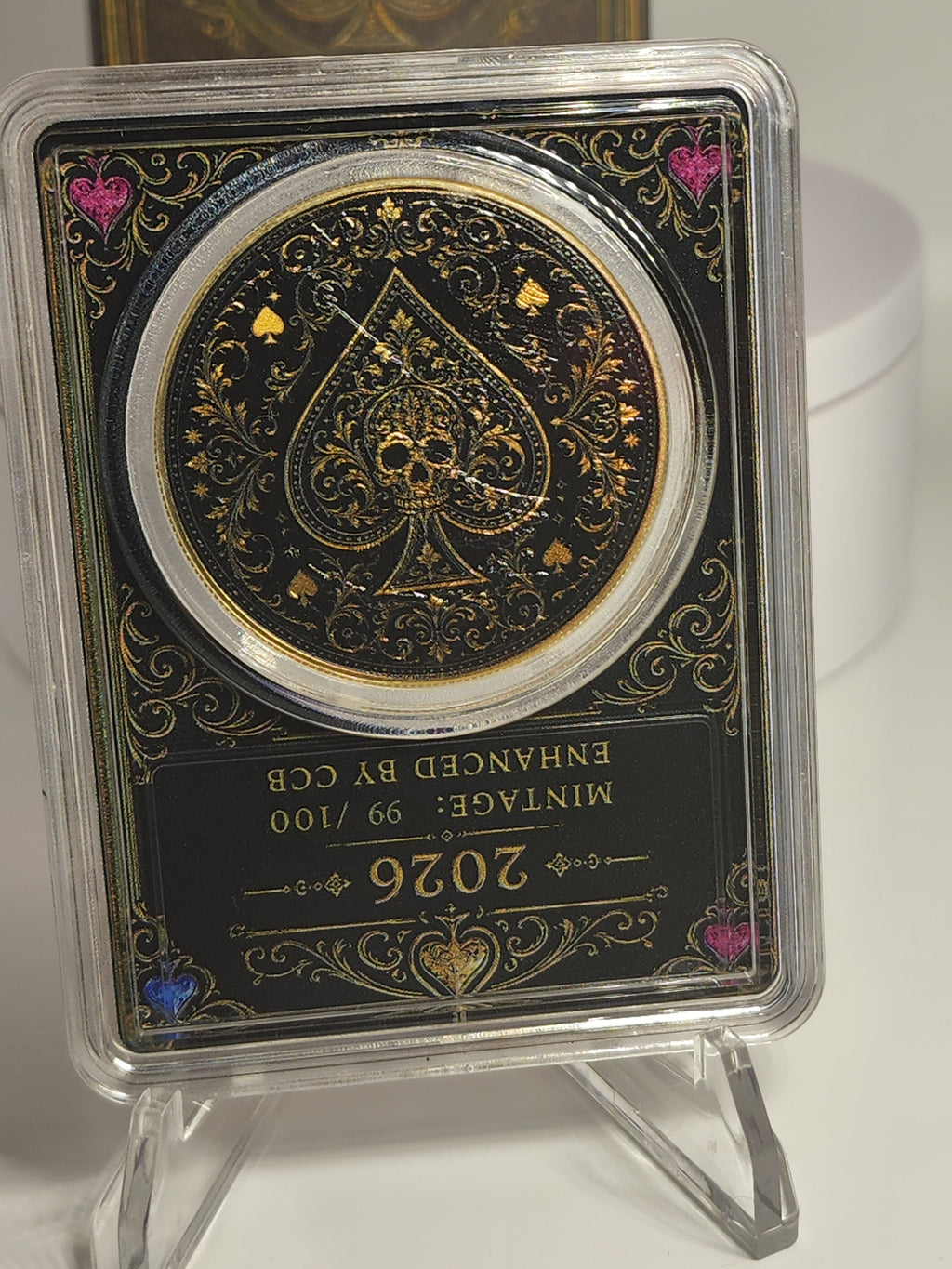 2026 Silver Eagle Ace of Spades Gilded Liberty .999 Silver Coin SN 99 (Mintage 100)