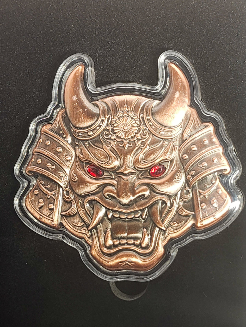 Japanese Oni Demon Mask 5oz Copper
