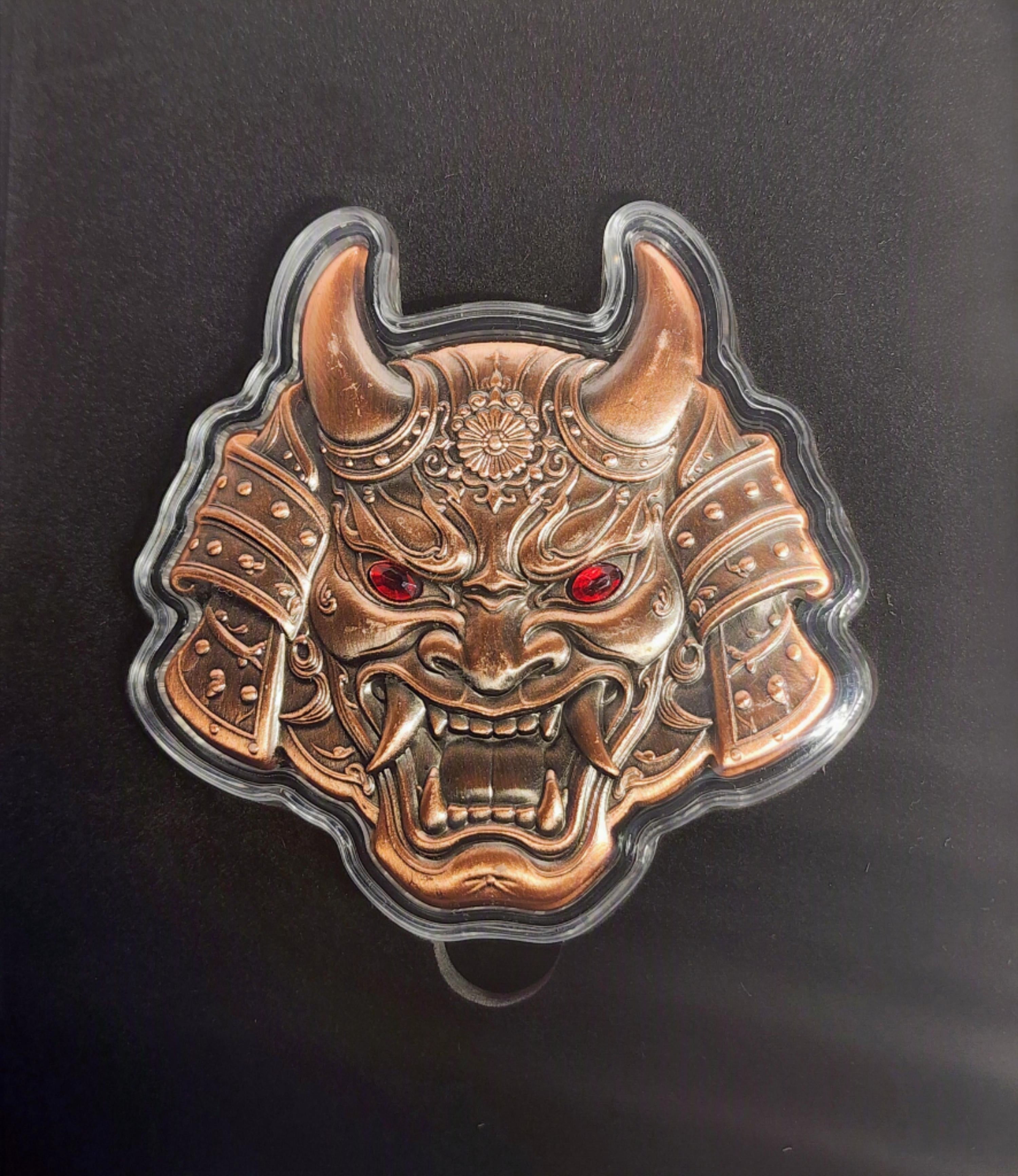 Japanese Oni Demon Mask 5oz Copper