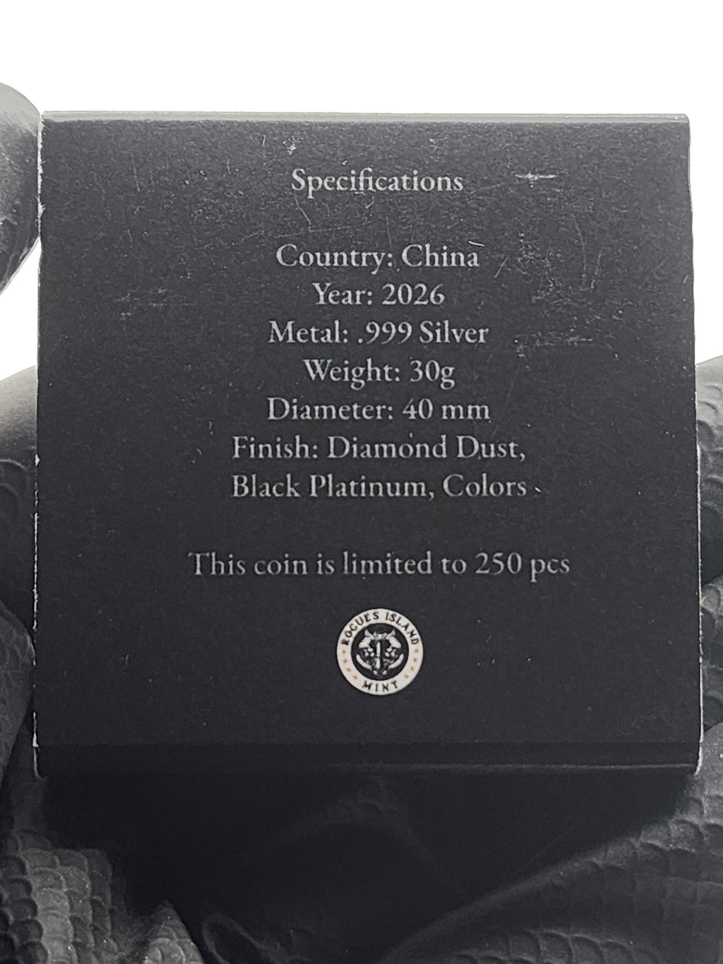 2026 China Panda Triple Black Diamond Edition 30g Silver Coin (250 Mintage)