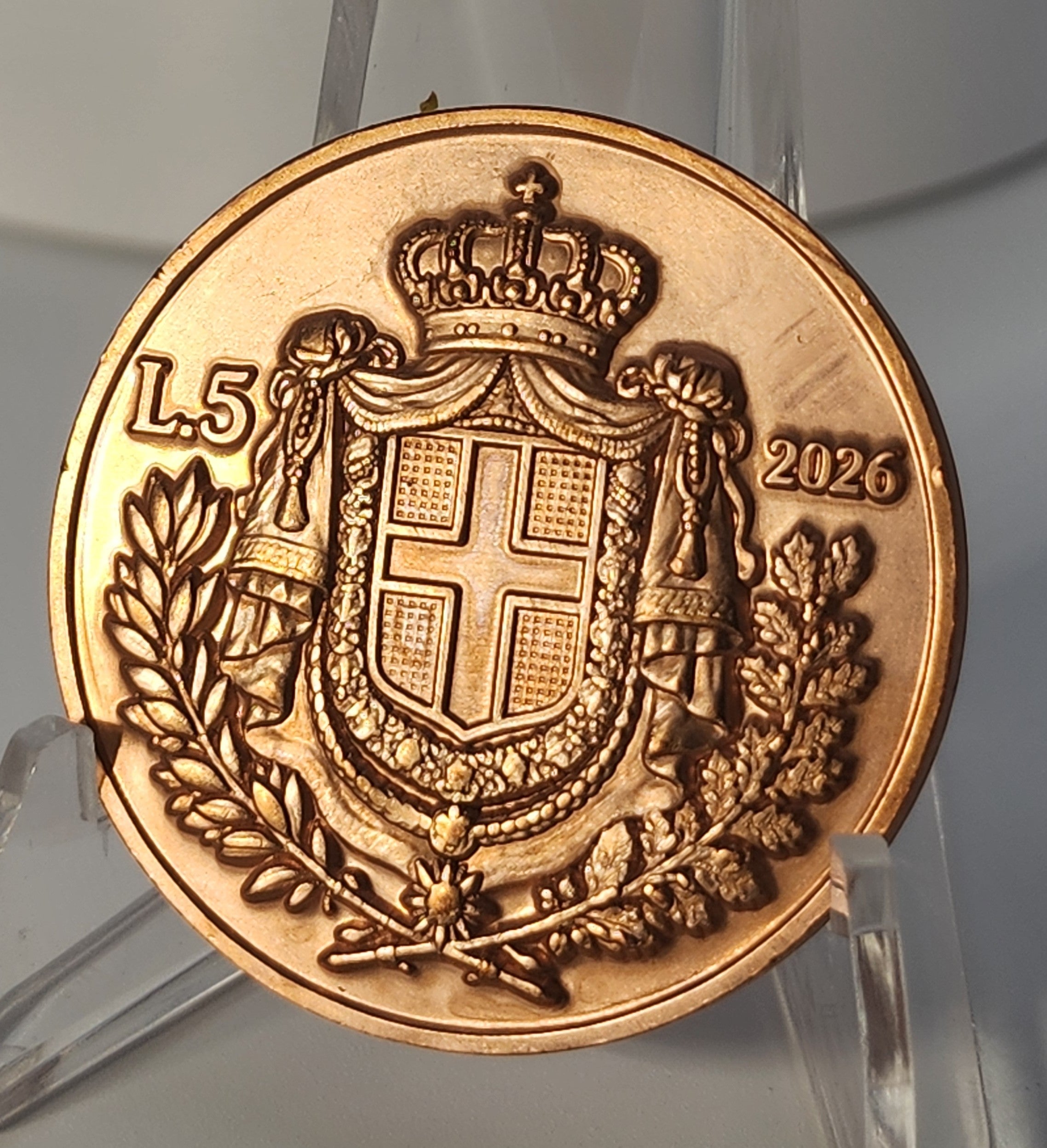 The First Italian 1 oz Copper Round