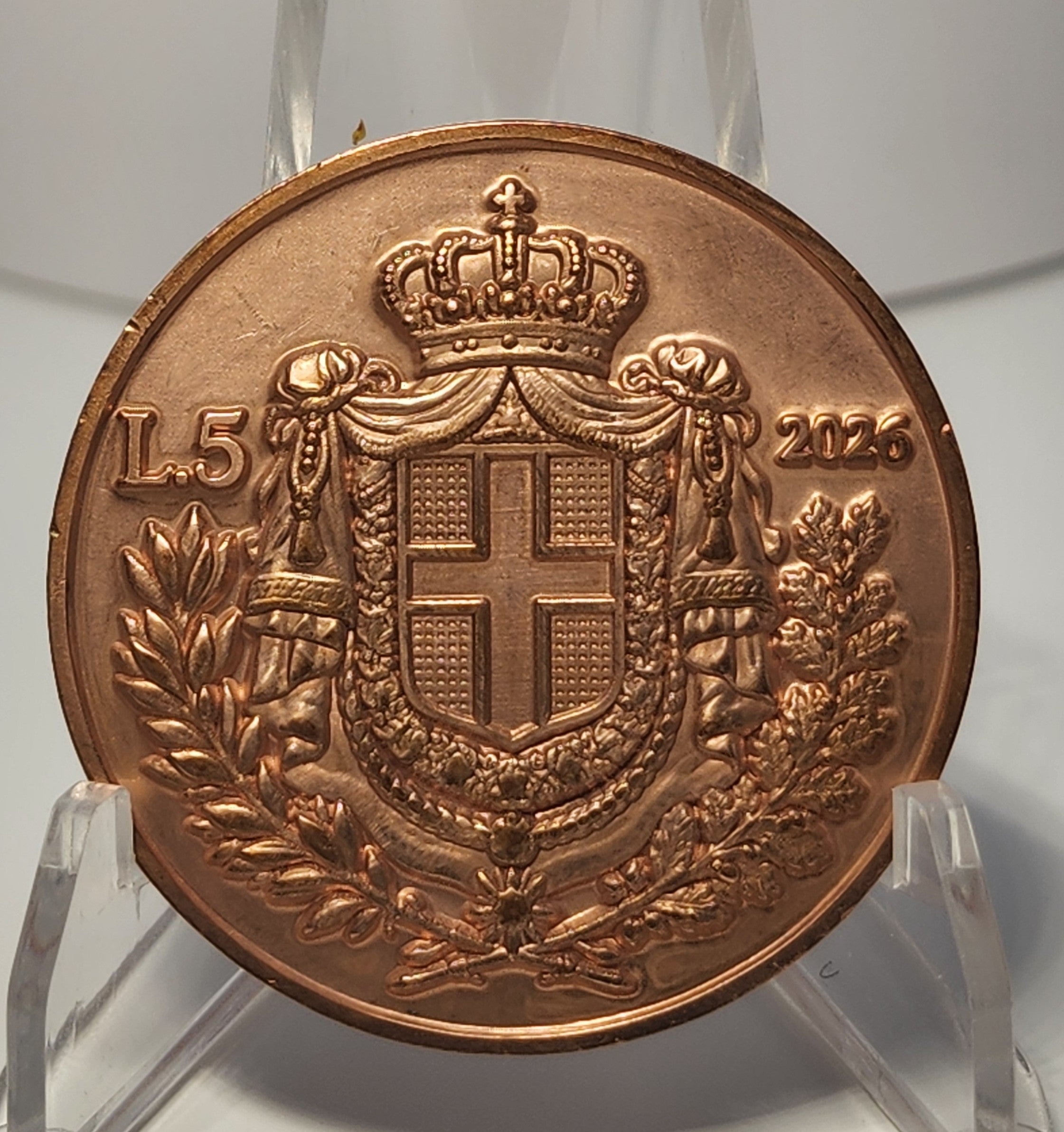 The First Italian 1 oz Copper Round