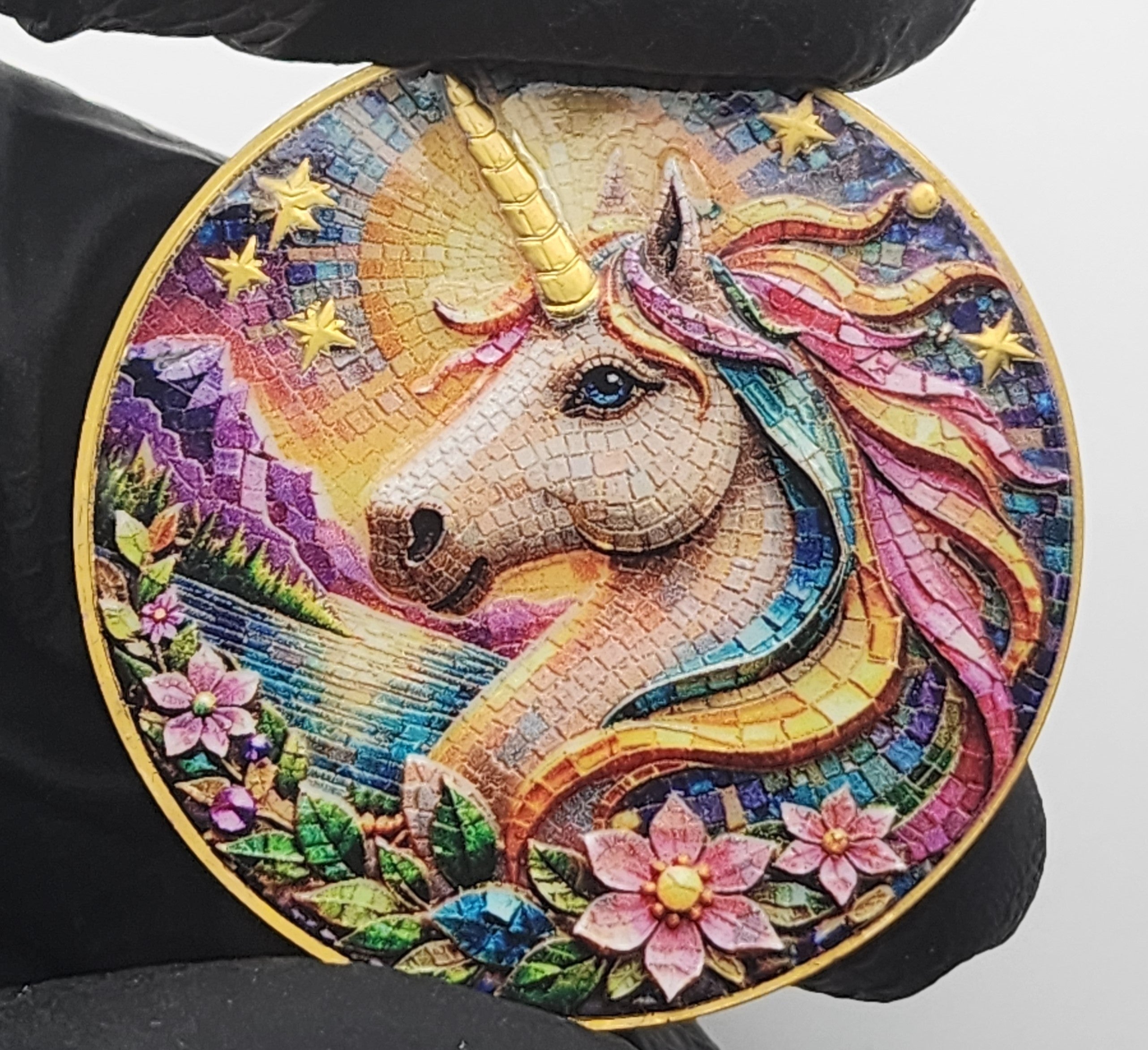 Unicorn Mythic Mosaic 1 oz Copper Round