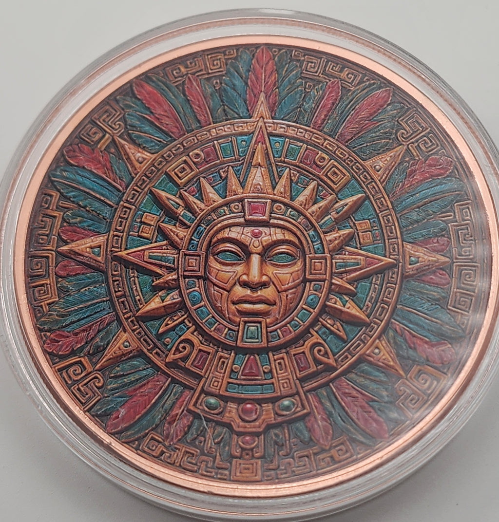 Aztec Sun Relic 5 oz Copper Round