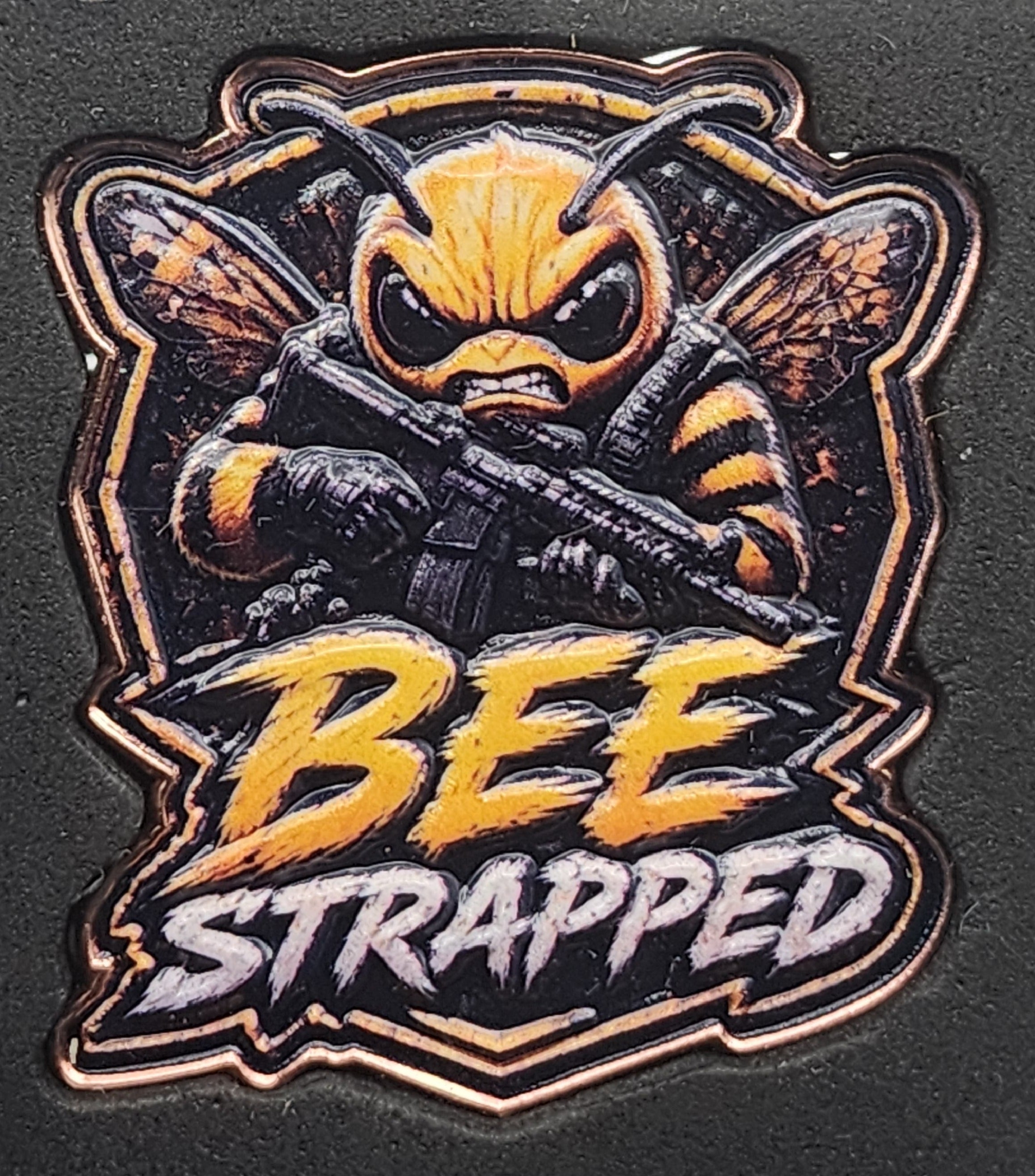 Bee Strapped 1 oz Copper Medal
