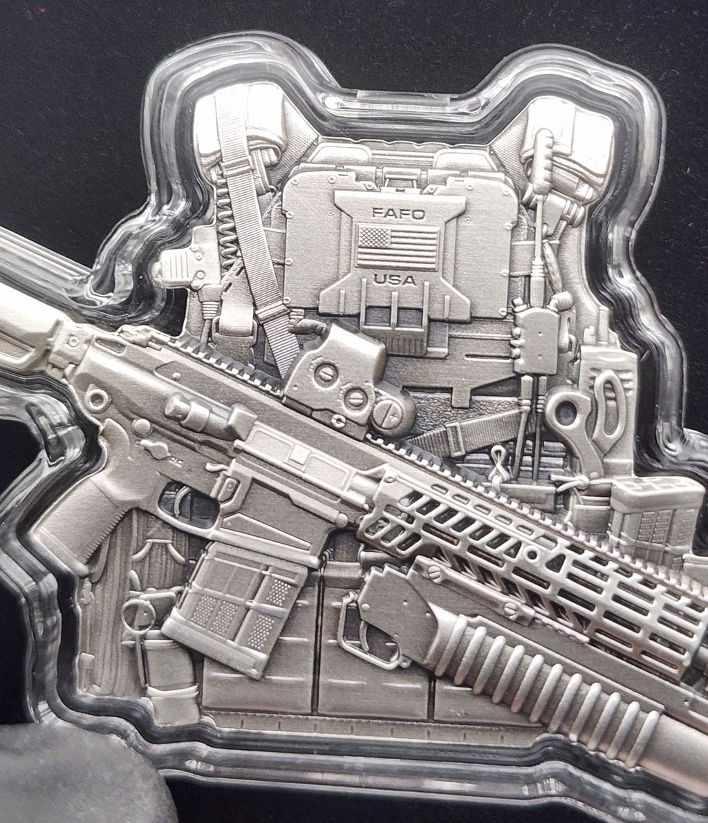 Spectres Mint 2026 USA Bulletproof Vest Shaped 2 oz Silver