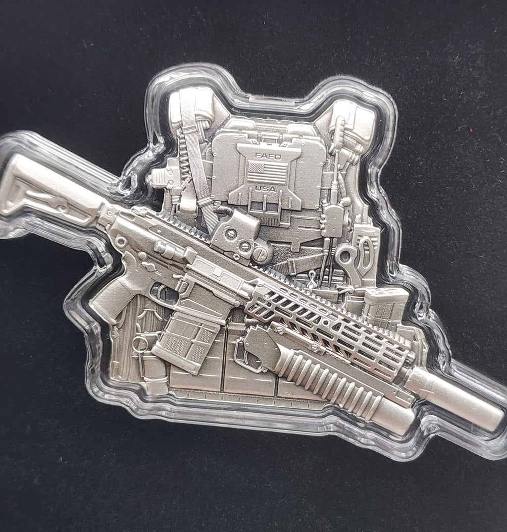 Spectres Mint 2026 USA Bulletproof Vest Shaped 2 oz Silver