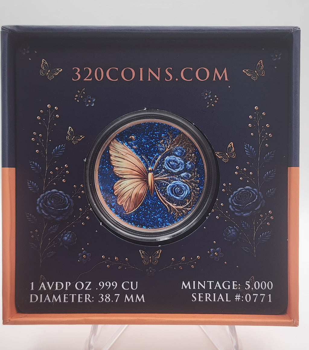 Metalmorphosis Butterfly 1 oz Copper Round