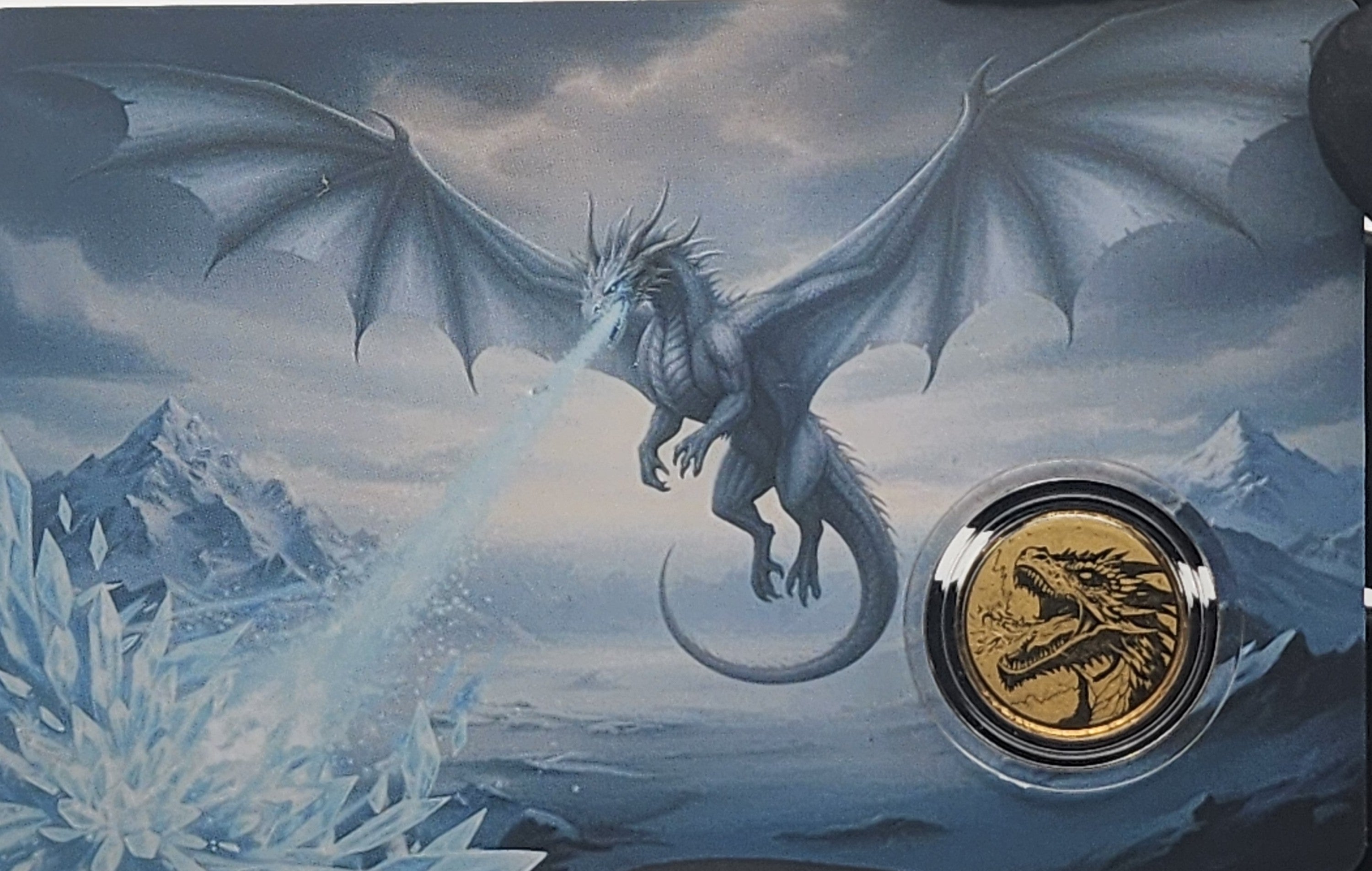 320Coins Frost Dragon 1/1000 oz .999 Gold Round Carded