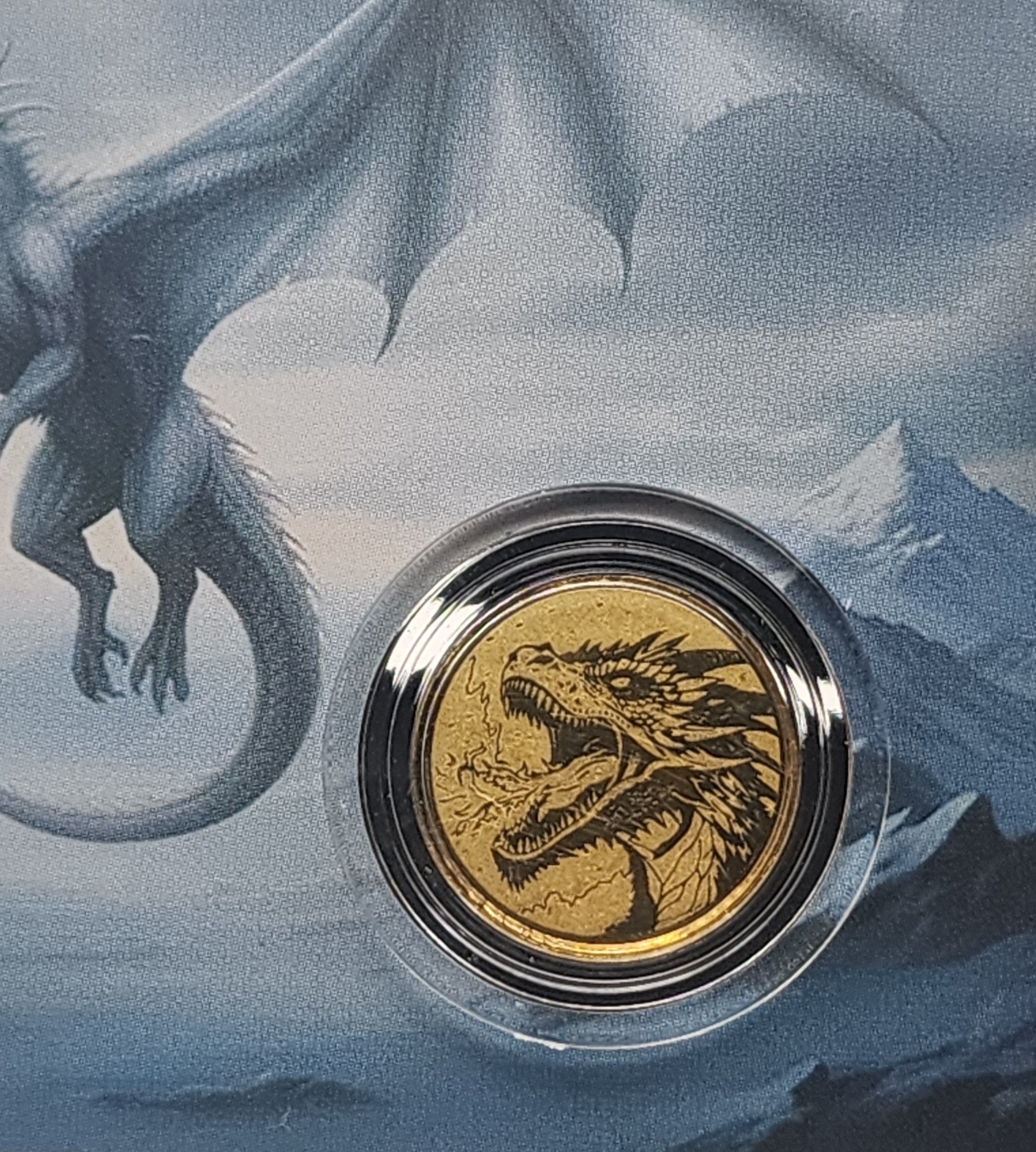 320Coins Frost Dragon 1/1000 oz .999 Gold Round Carded