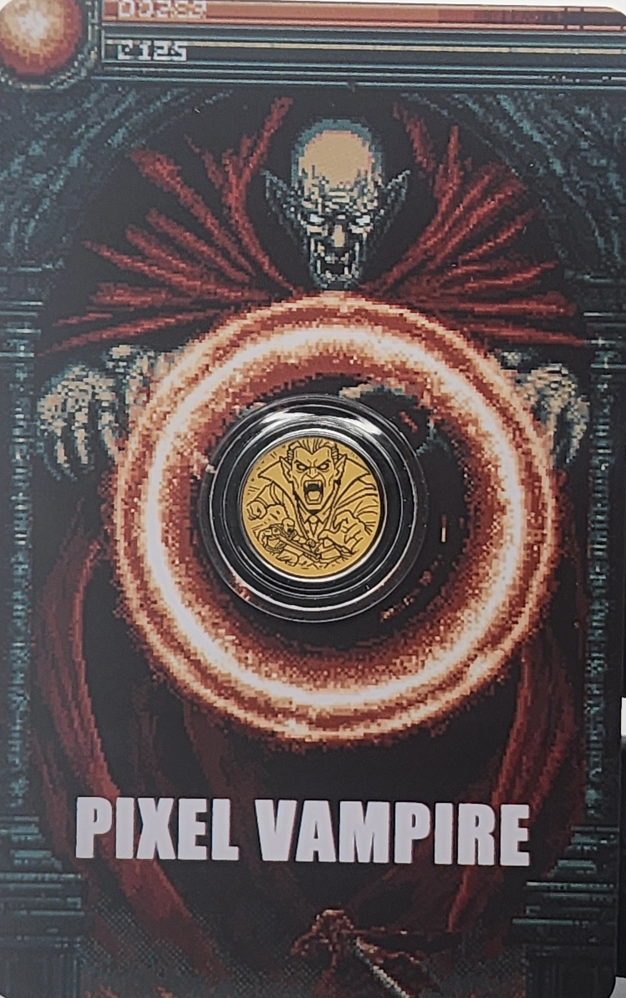 2026 Liberia Pixel Vampire 1/1000 oz .9999 Gold Coin in Card