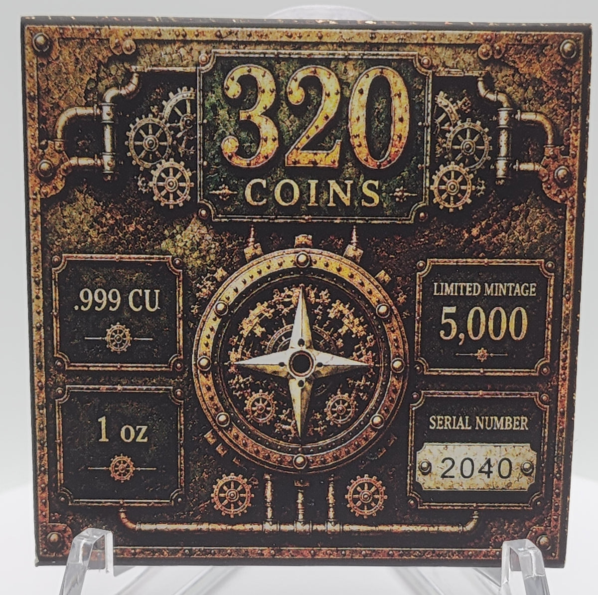 SteamPaws Series | Steel Shadow 1 oz .999 Copper Round