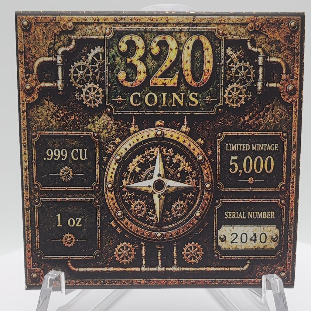 SteamPaws Series | Steel Shadow 1 oz .999 Copper Round