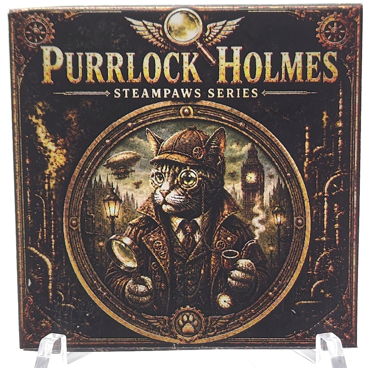 SteamPaws Series | Purrlock Holmes 1 oz .999 Copper Round