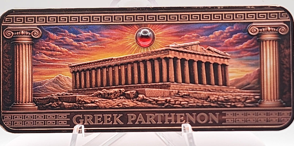 2026 Parthenon Colorized 10oz .999 Copper Bar