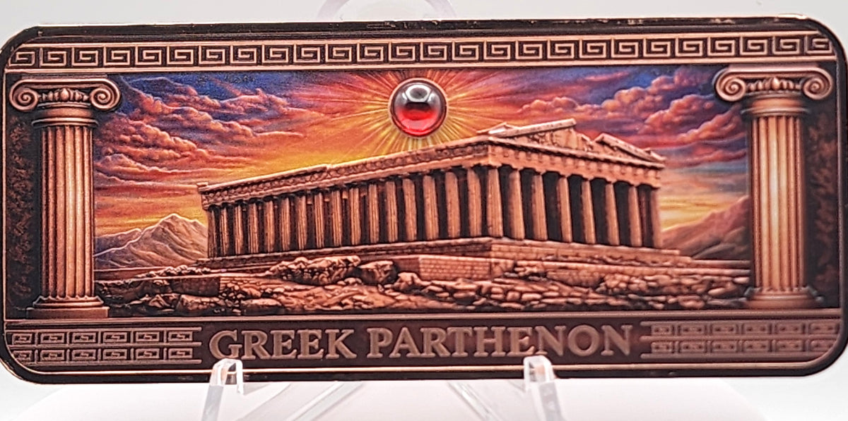 2026 Parthenon Colorized 10oz .999 Copper Bar