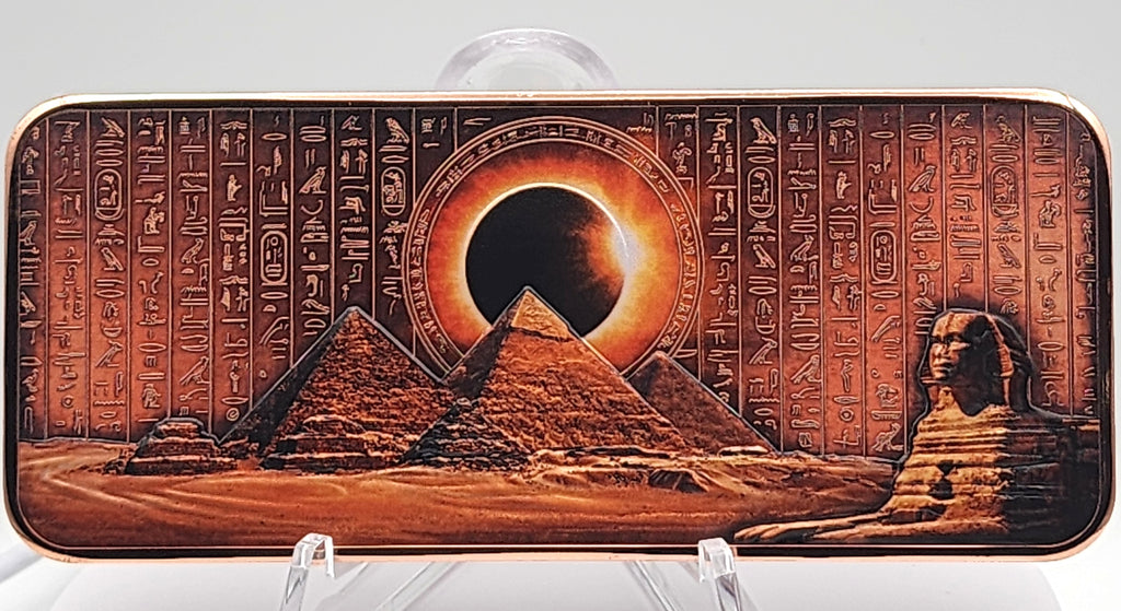 2026 Scarab Egyptian Bar w/Crystal Insert 10oz AVDP .999 Copper Bar