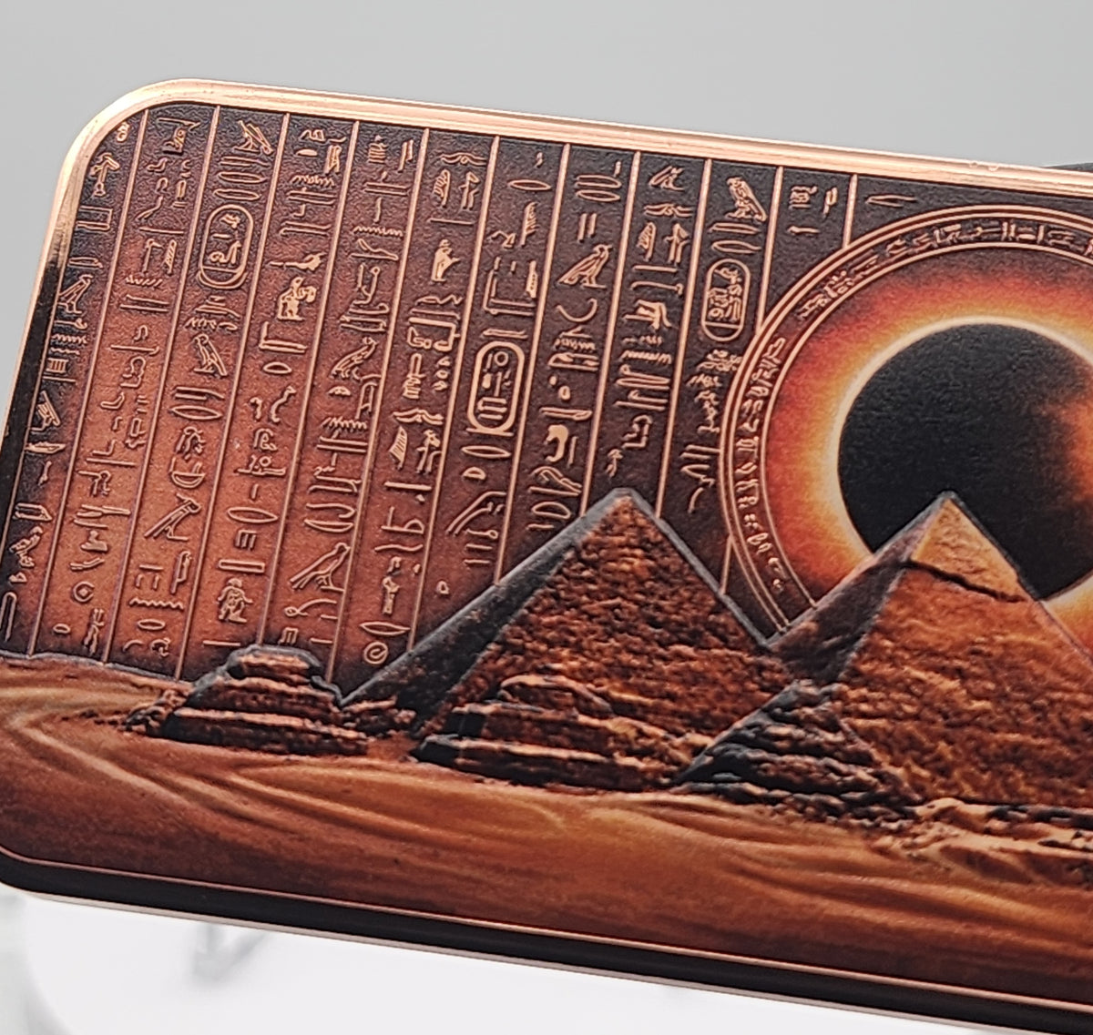 2026 Scarab Egyptian Bar w/Crystal Insert 10oz AVDP .999 Copper Bar