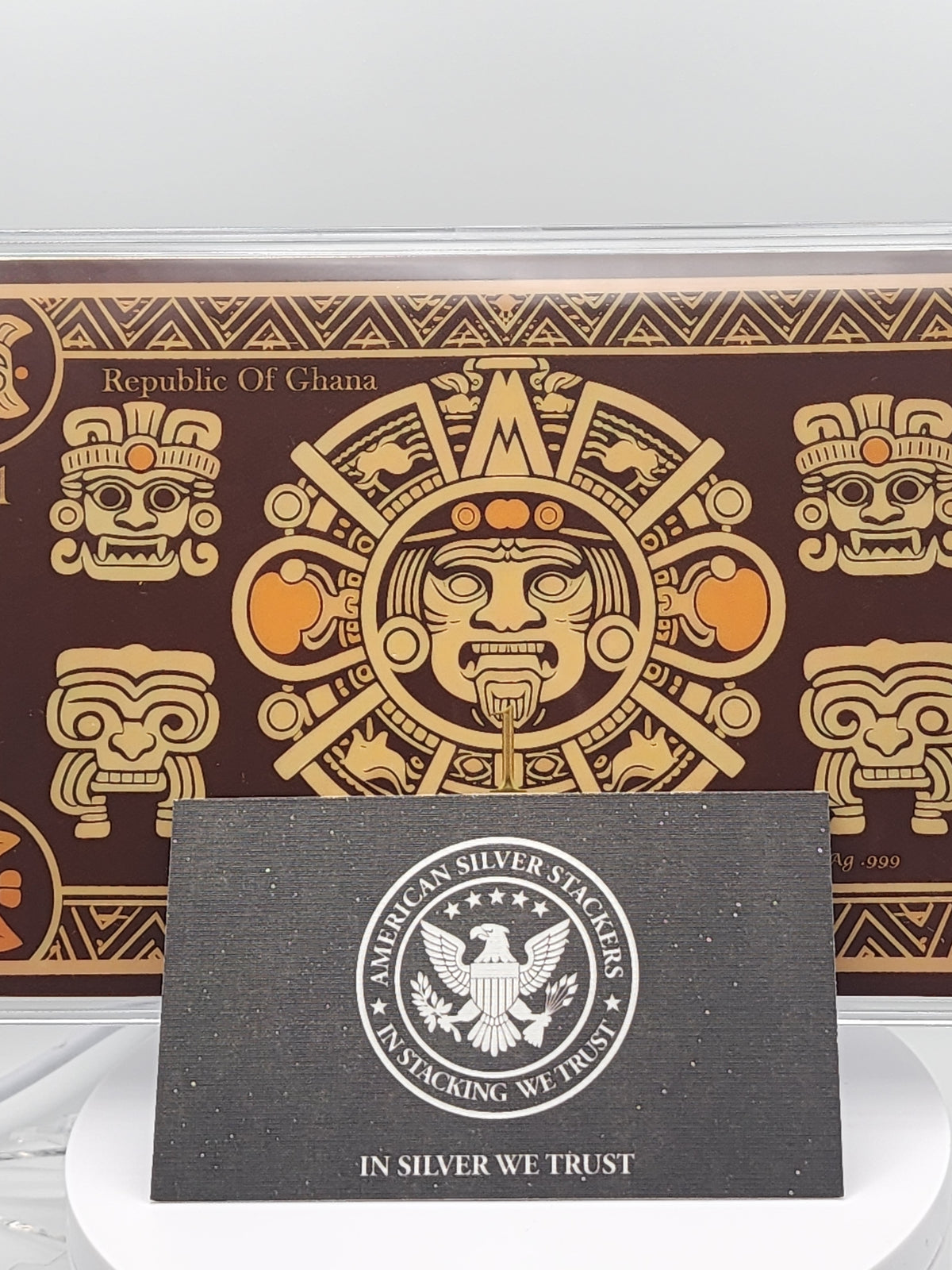 2026 Ghana Aztec Calendar 5g .999 Silver Foil