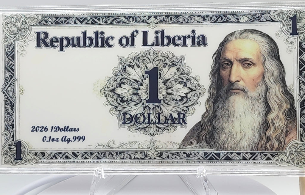 2026 Liberia Last Supper 1/10 oz .999 Silver Note