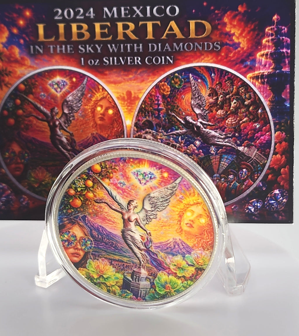2024 Mexico Libertad in the Sky with Diamonds 1 oz Silver Coin