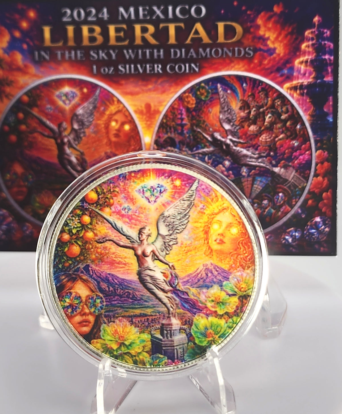 2024 Mexico Libertad in the Sky with Diamonds 1 oz Silver Coin