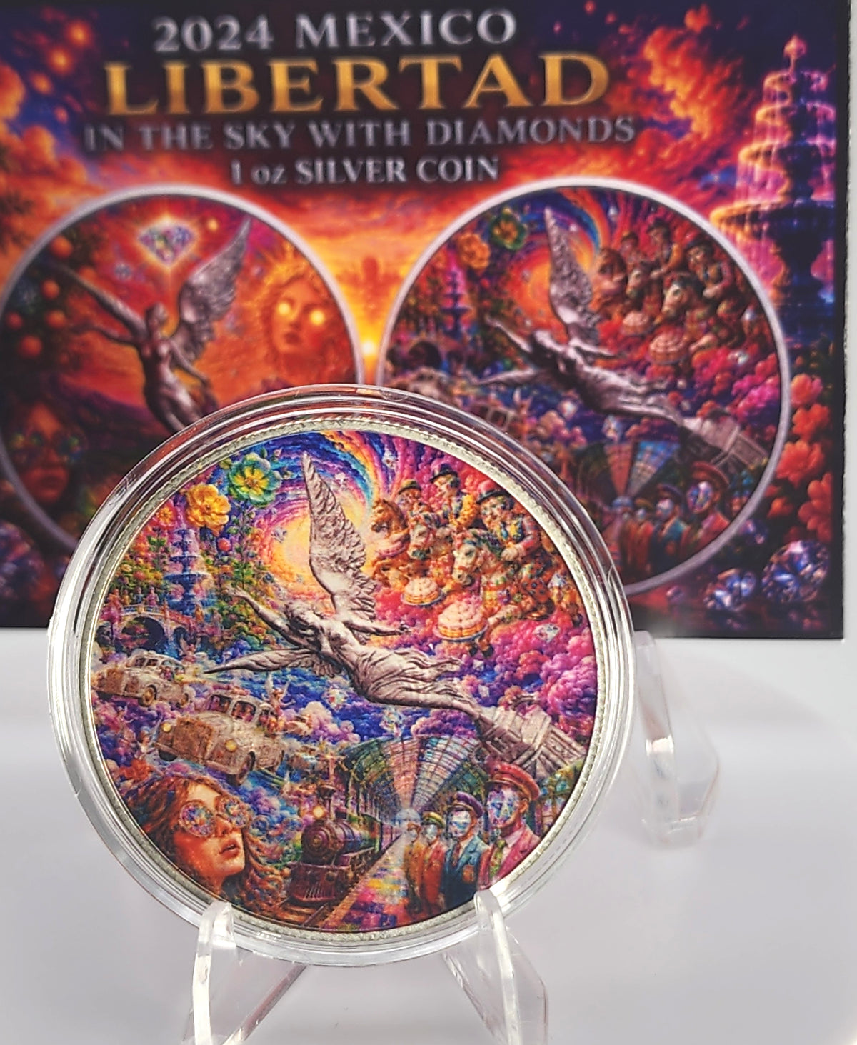 2024 Mexico Libertad in the Sky with Diamonds 1 oz Silver Coin