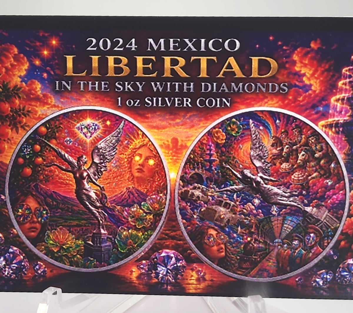 2024 Mexico Libertad in the Sky with Diamonds 1 oz Silver Coin