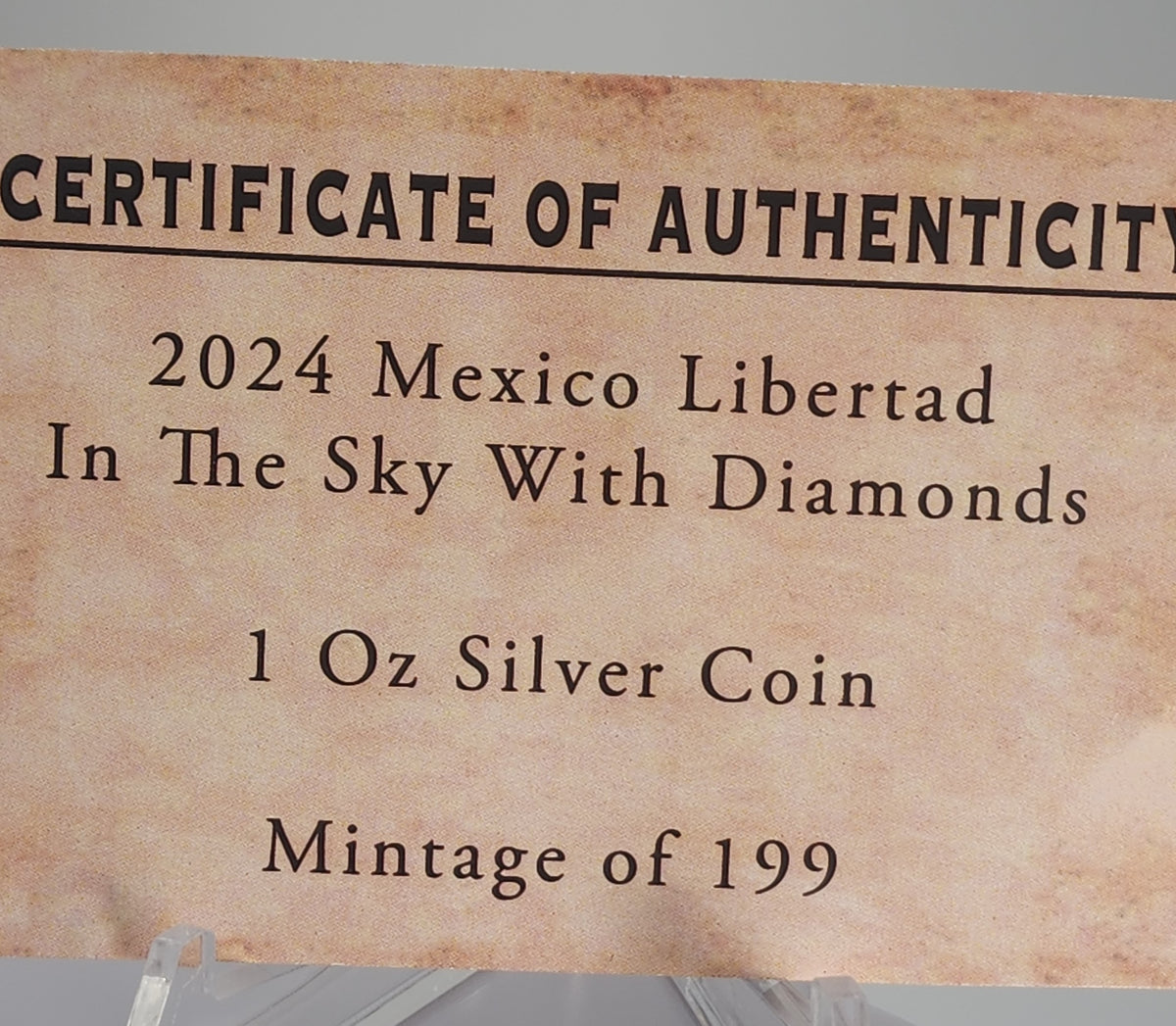 2024 Mexico Libertad in the Sky with Diamonds 1 oz Silver Coin