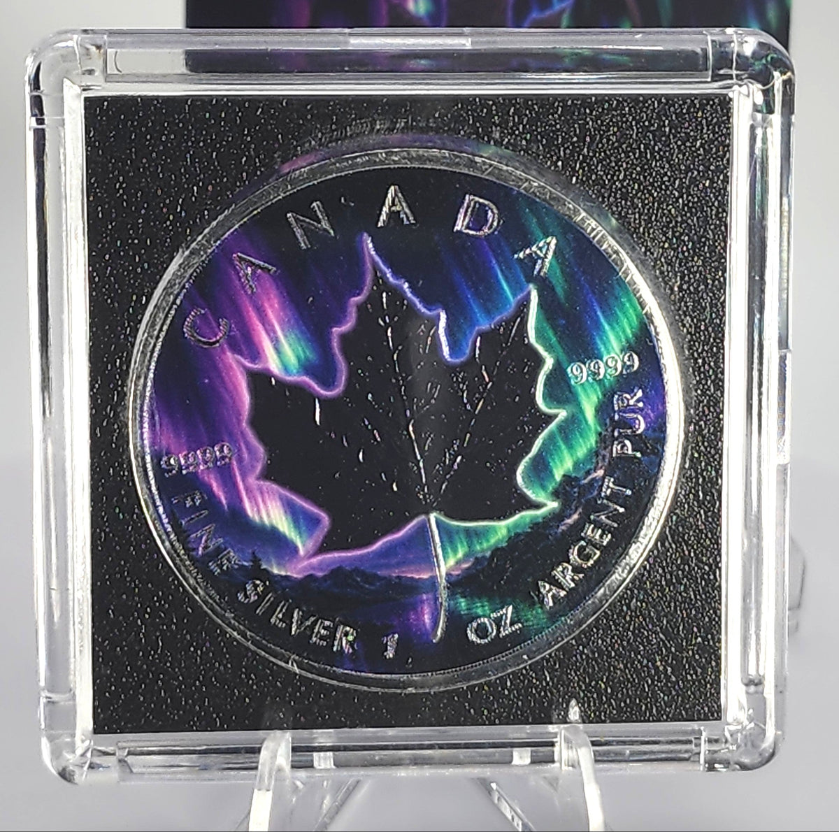 2026 Canada Maple Leaf Aurora Borealis Edition 1 oz Silver Coin