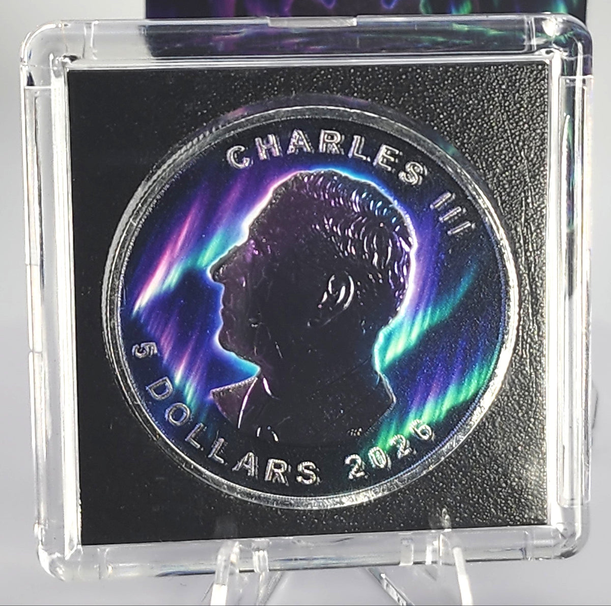 2026 Canada Maple Leaf Aurora Borealis Edition 1 oz Silver Coin