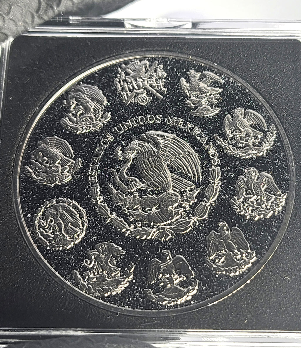 2024 Mexico Libertad Diamond Skull Aura Edition 1oz Silver Coin | Mintage 500