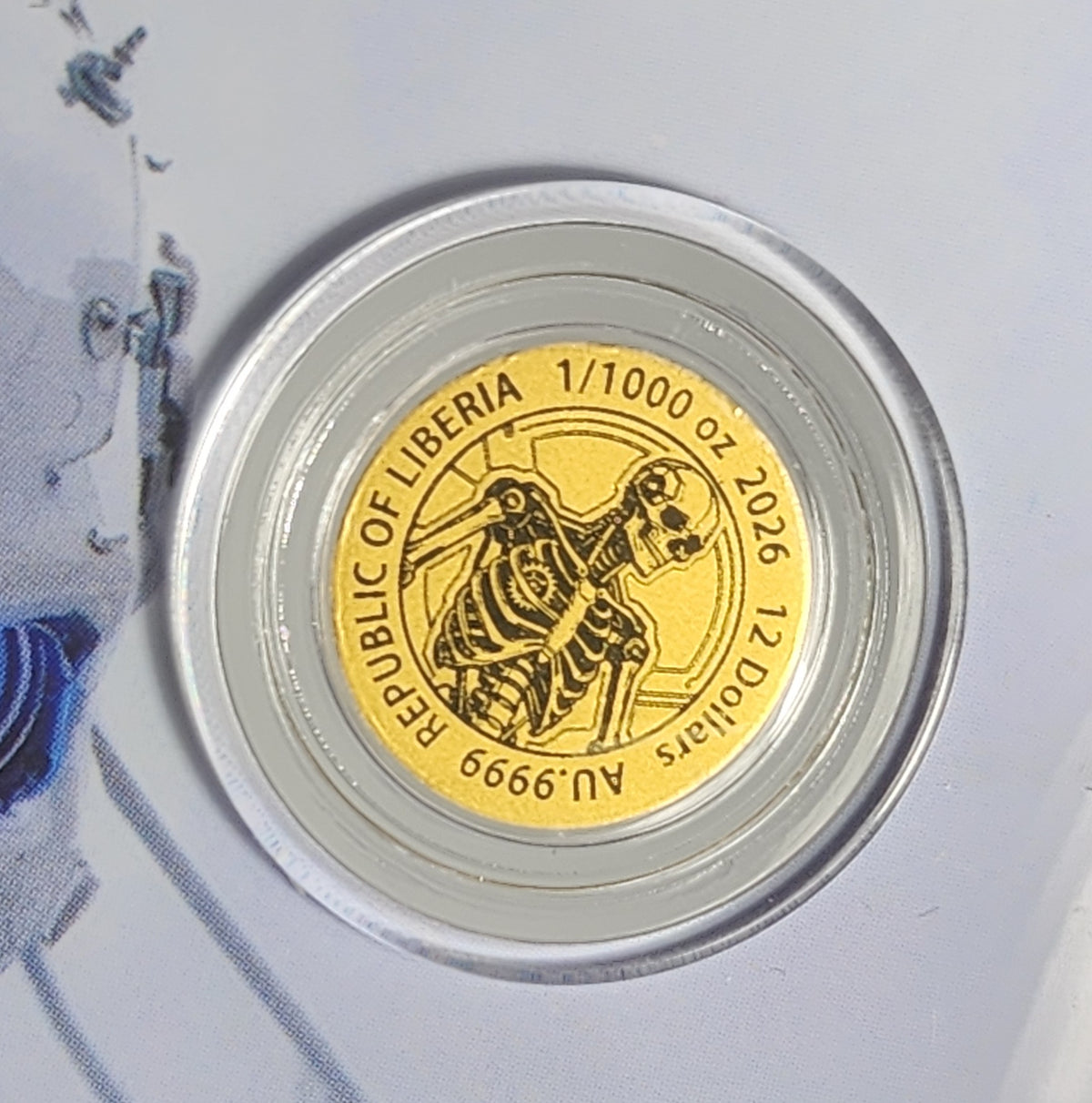 2026 Liberia $12 AI Taking Over 1/1000 oz Gold Coin