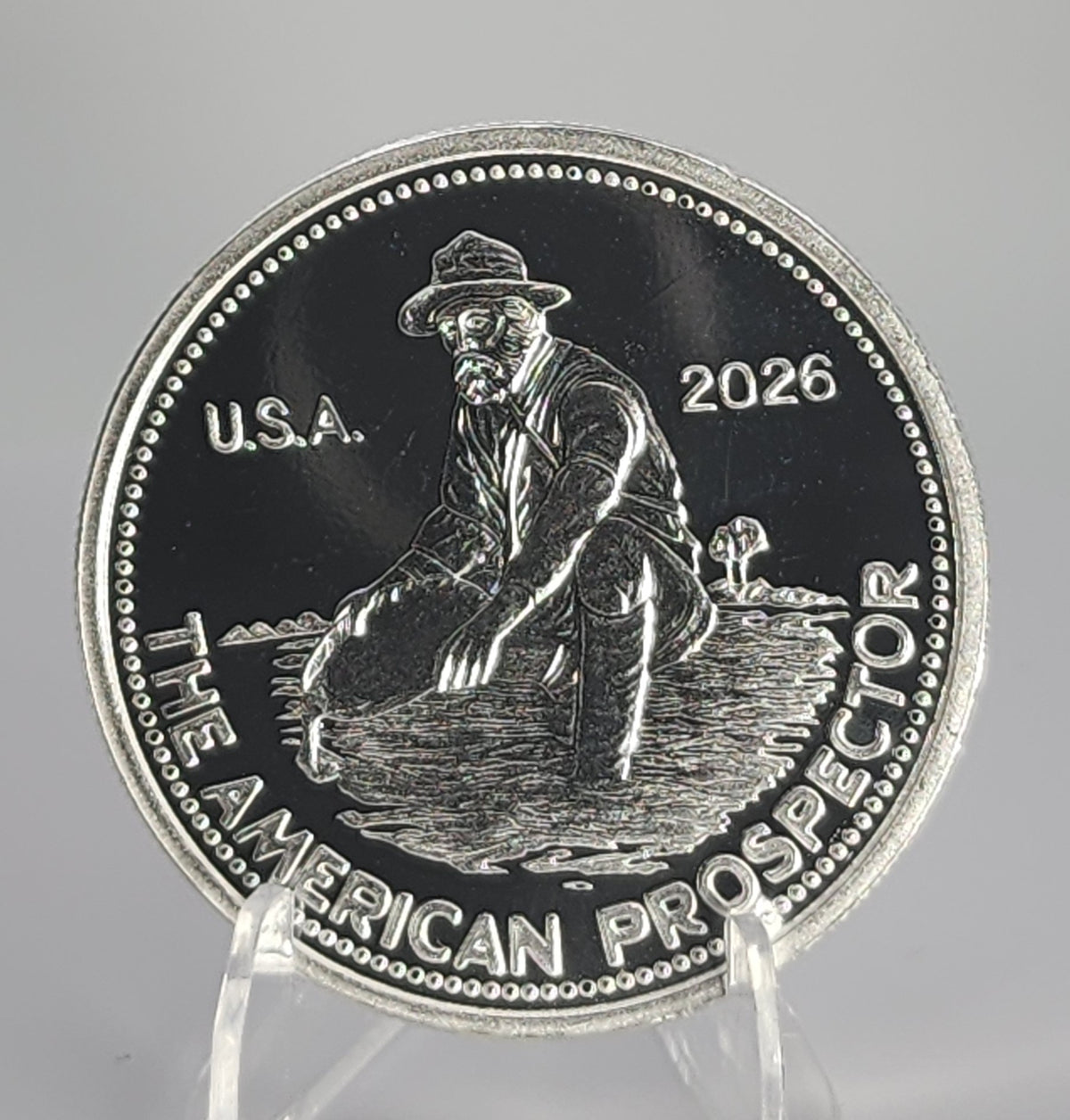2026 PAMP Suisse Engelhard Prospector 1 oz Silver Round